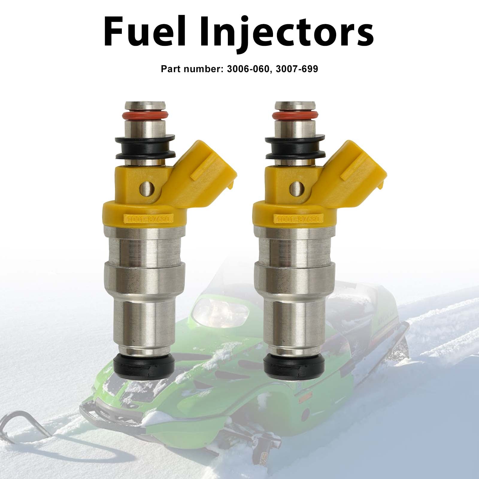 2PC Injecteurs de carburant 3007-699 3006-060 pour Arctic Cat ZR ZL Sabercat M6 M7 M8