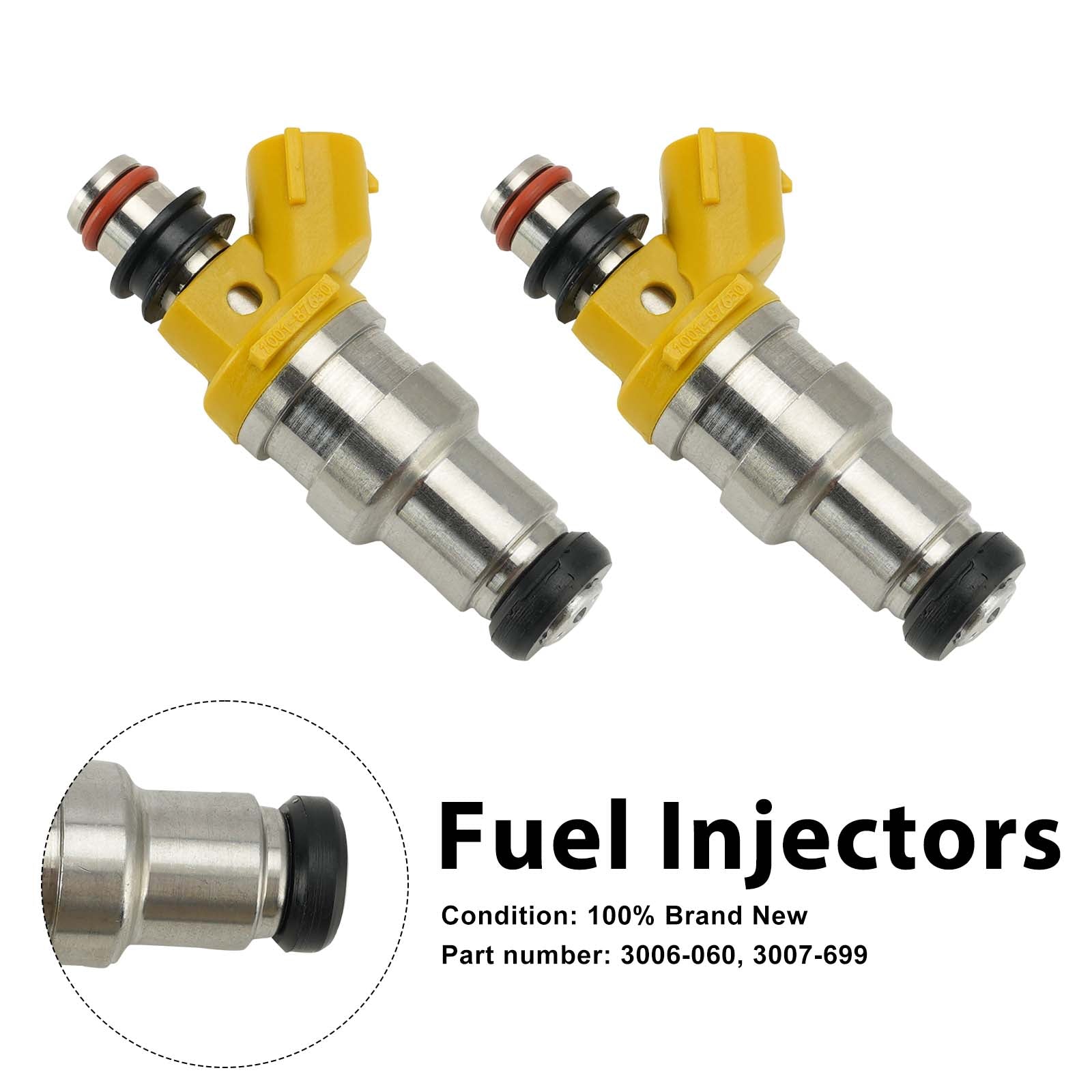 2PC Injecteurs de carburant 3007-699 3006-060 pour Arctic Cat ZR ZL Sabercat M6 M7 M8