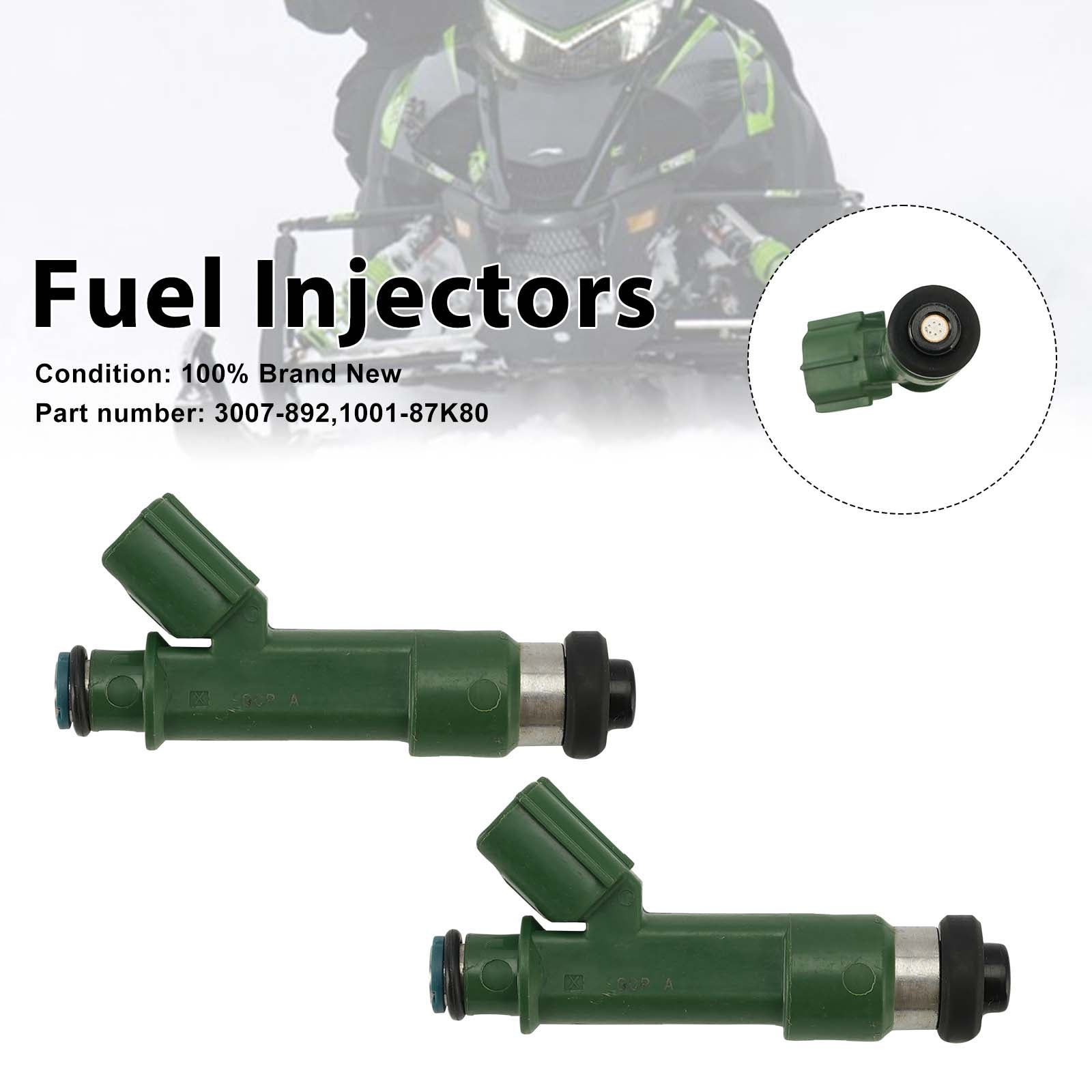 2PC Injecteurs de carburant 3007-892 1001-87K80 pour Arctic Cat ZR XF M 800 2010-2017