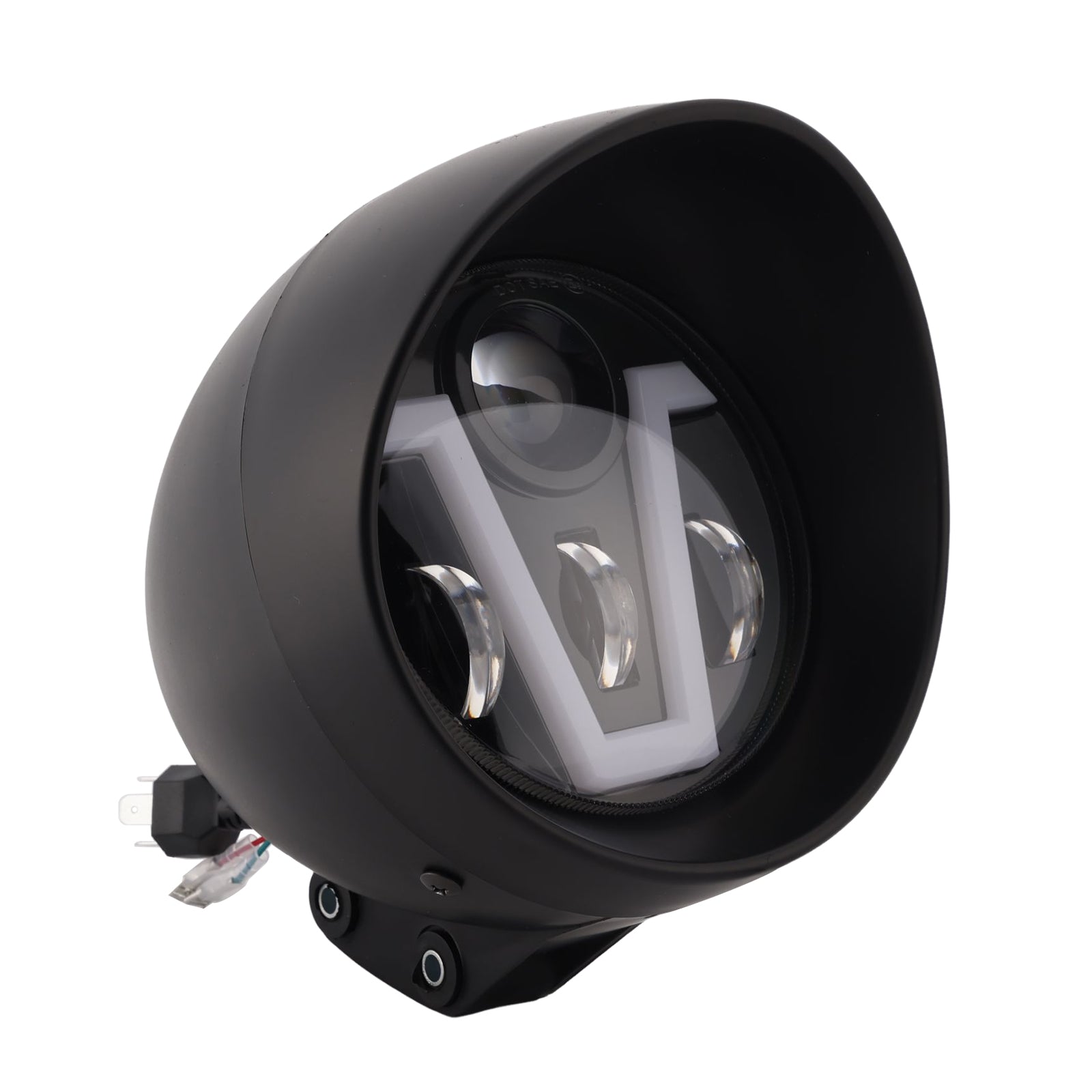 Brume Lampe Des Phares Mettre En Lumière 40W 4000Lm Noir Pour Moto Cruise Cafe