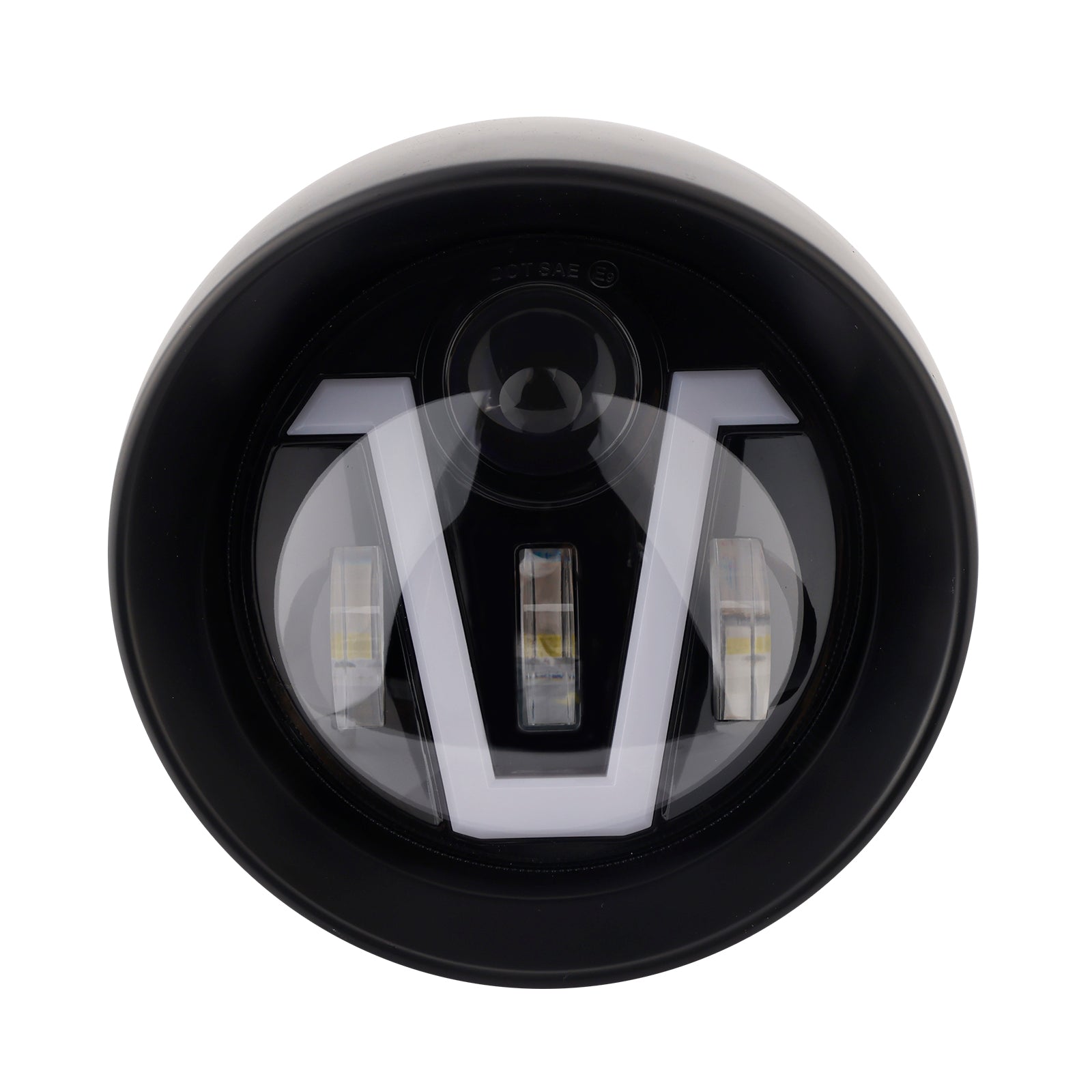Brume Lampe Des Phares Mettre En Lumière 40W 4000Lm Noir Pour Moto Cruise Cafe