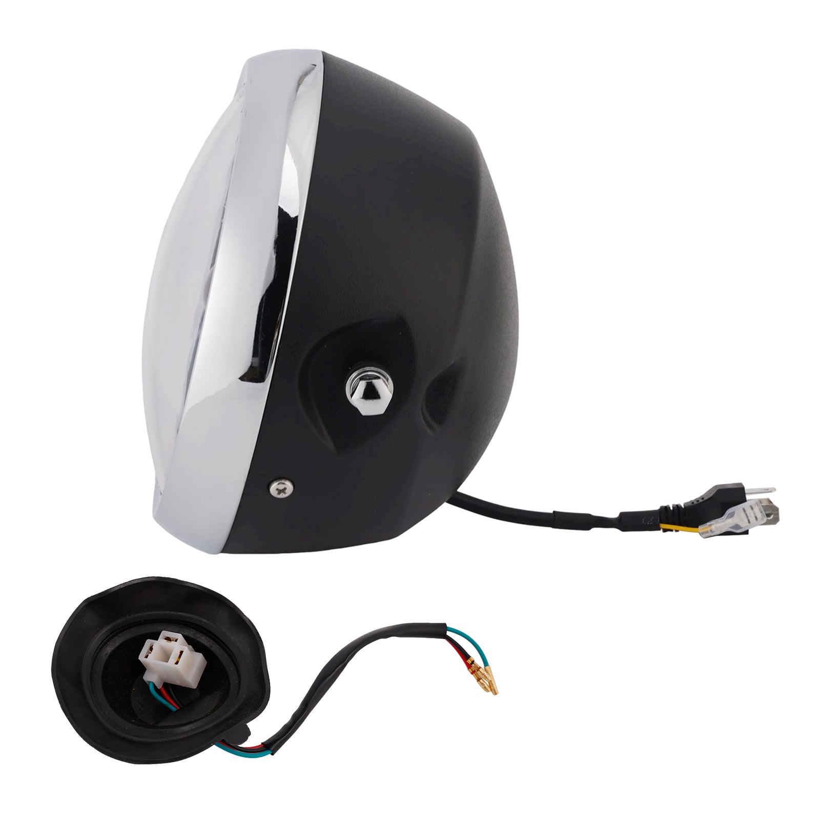 Brume Lampe Des Phares Mettre En Lumière 55W 4000Lm Chrome Pour Moto Cruise Cafe