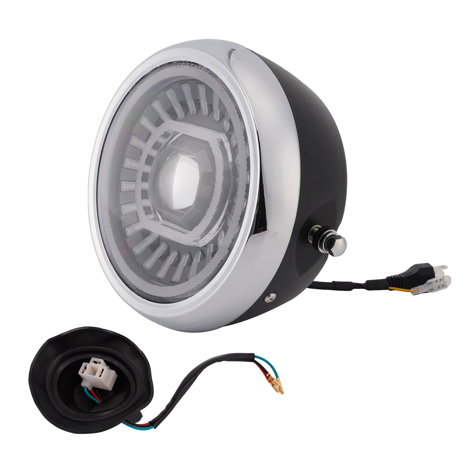 Brume Lampe Des Phares Mettre En Lumière 55W 4000Lm Chrome Pour Moto Cruise Cafe
