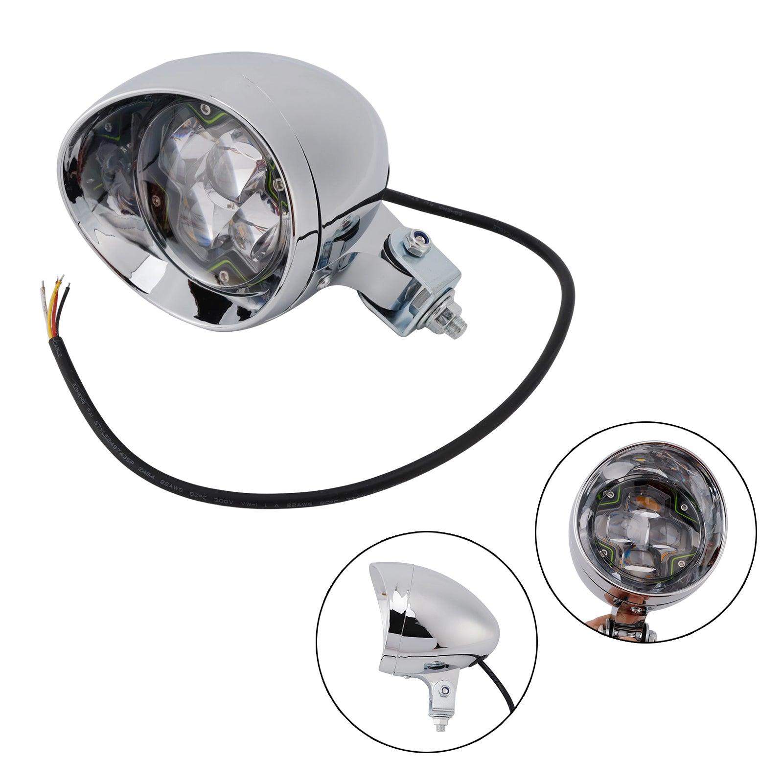 Brume Lampe Des Phares Mettre En Lumière Universel Chrome Pour Les Motos Scooter