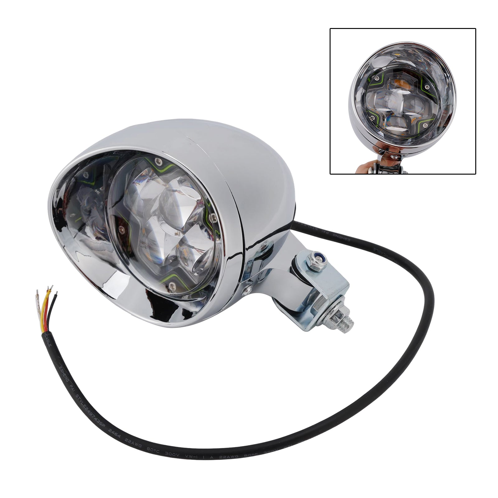 Brume Lampe Des Phares Mettre En Lumière Universel Chrome Pour Les Motos Scooter