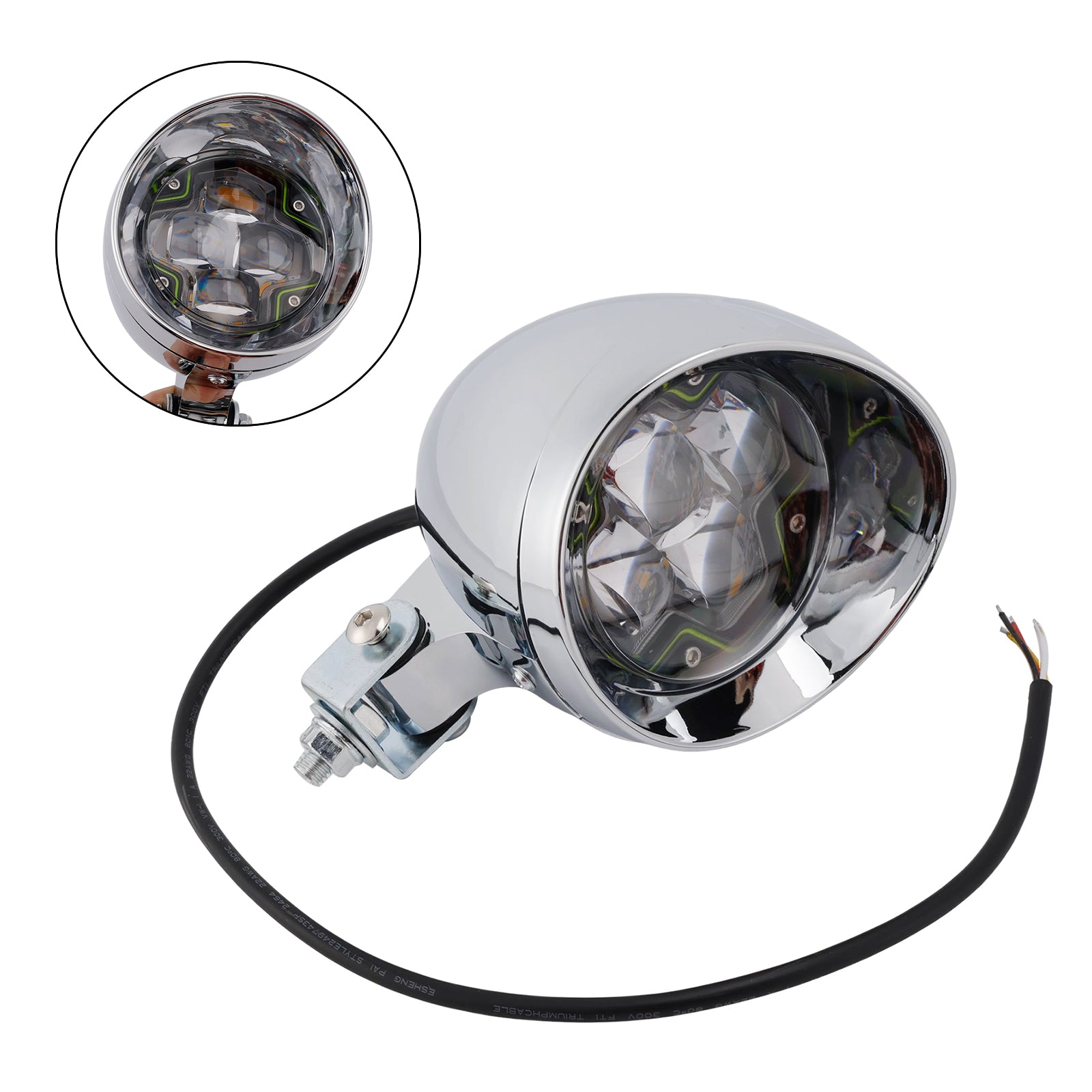 Brume Lampe Des Phares Mettre En Lumière Universel Chrome Pour Les Motos Scooter
