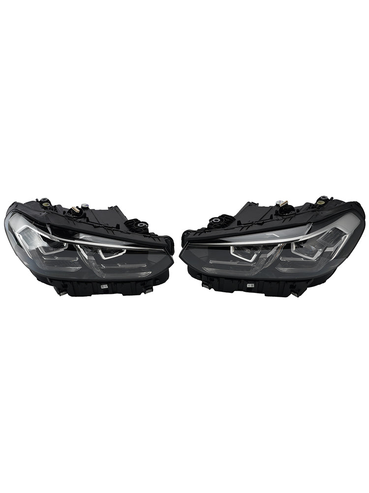 Phares Gauche+Droit LED Chrome Sans AFS Pour BMW X3 X4 G01 G02 2022-2025
