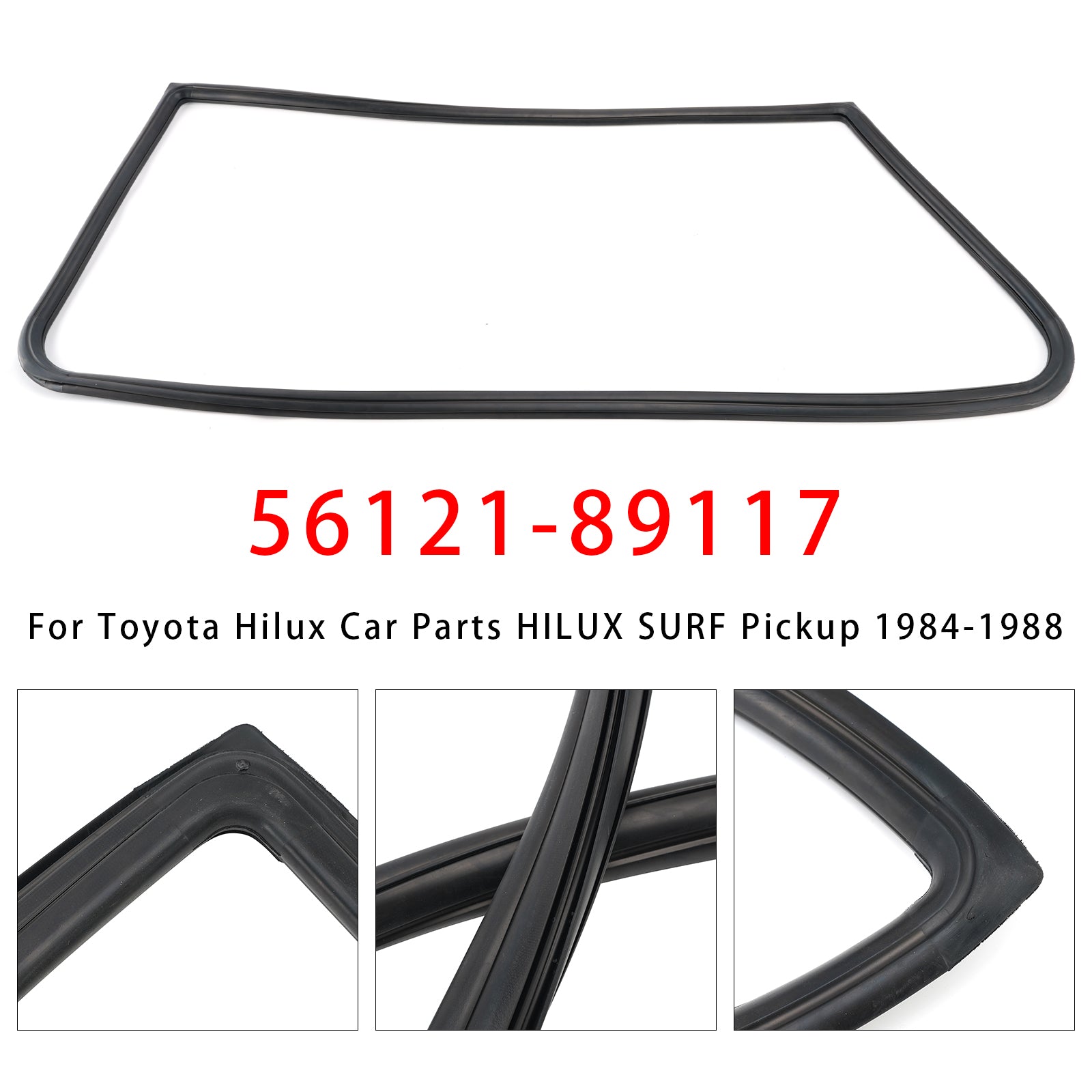 Joint D'étanchéité De Pare‑Brise Avant 56121‑89117 Pour Toyota Hilux 1984‑1988