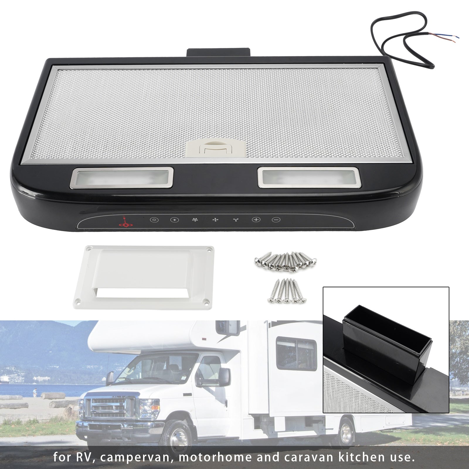 Hotte De Cuisine Pour Camping-Car 12V Caravane Avec Ventilateur 3 Vitesses