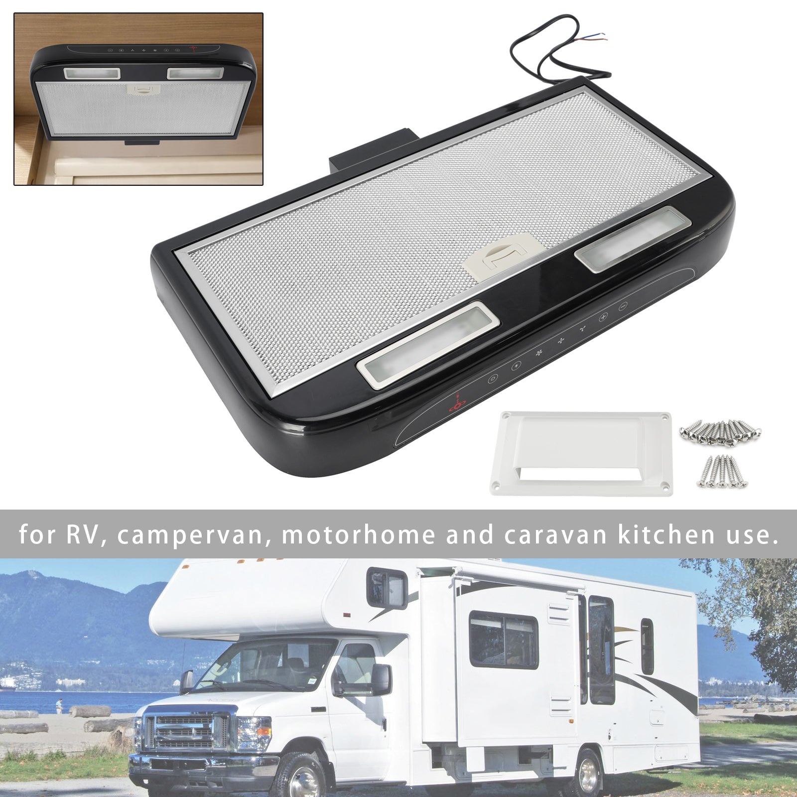 Hotte De Cuisine Pour Camping-Car 12V Caravane Avec Ventilateur 3 Vitesses