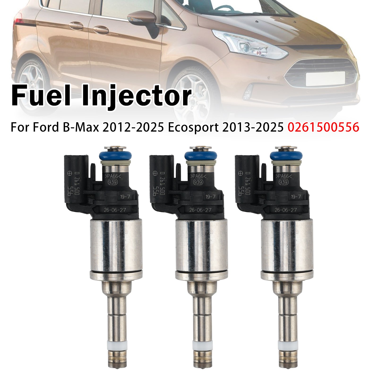 3X Injecteur Carburant Pour Pourd B-Max 2012-2025 Ecosport 2013-2025 0261500556
