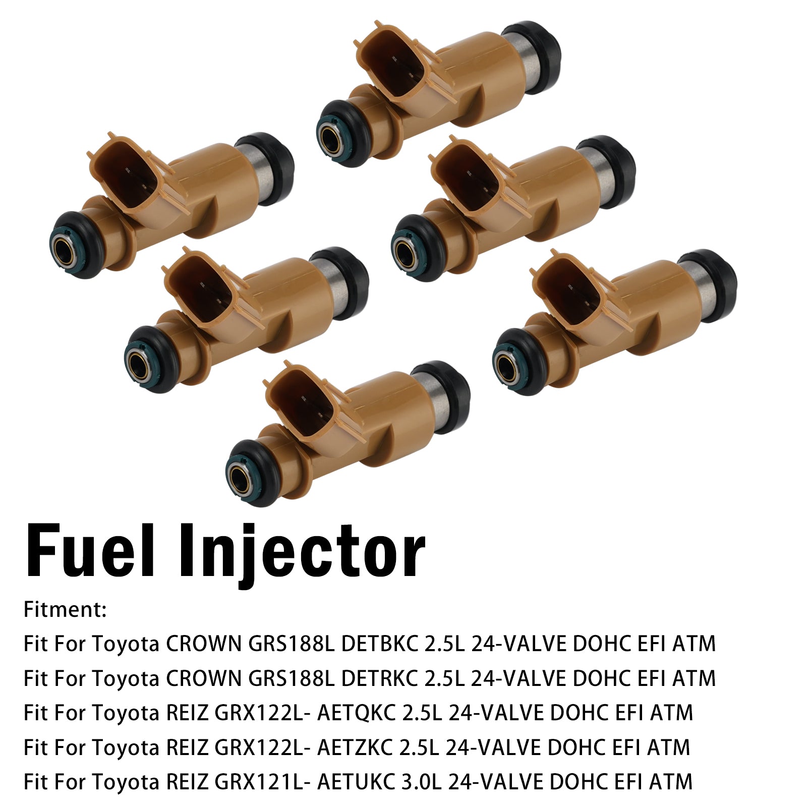 6X Injecteur Carburant Pour Toyota 4REIZ GRX12 GRS18 2005-2010 23250-0P050