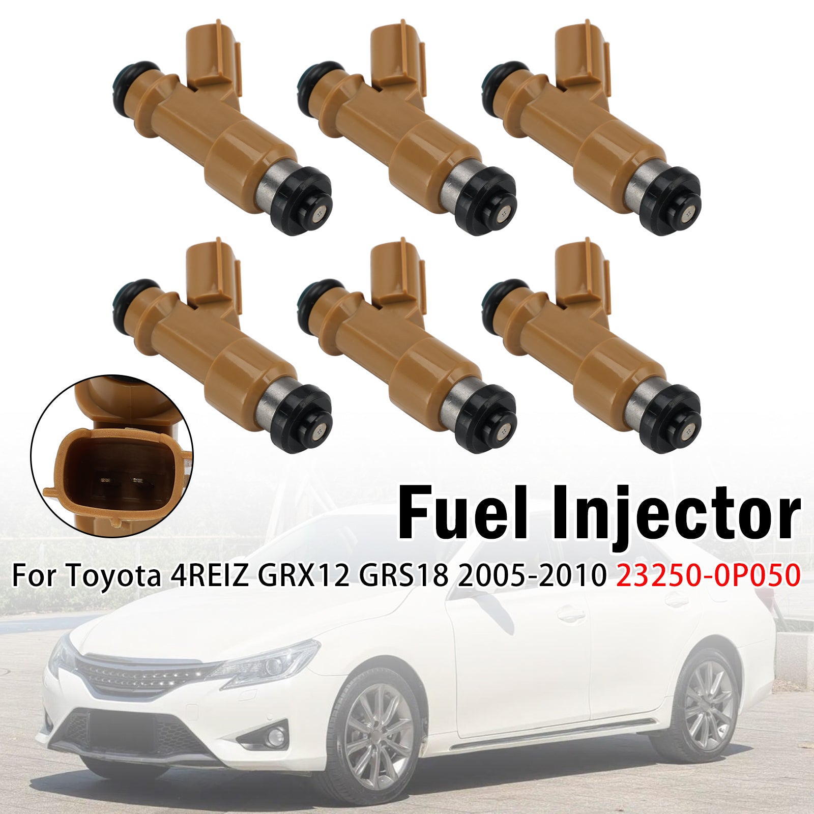 6X Injecteur Carburant Pour Toyota 4REIZ GRX12 GRS18 2005-2010 23250-0P050