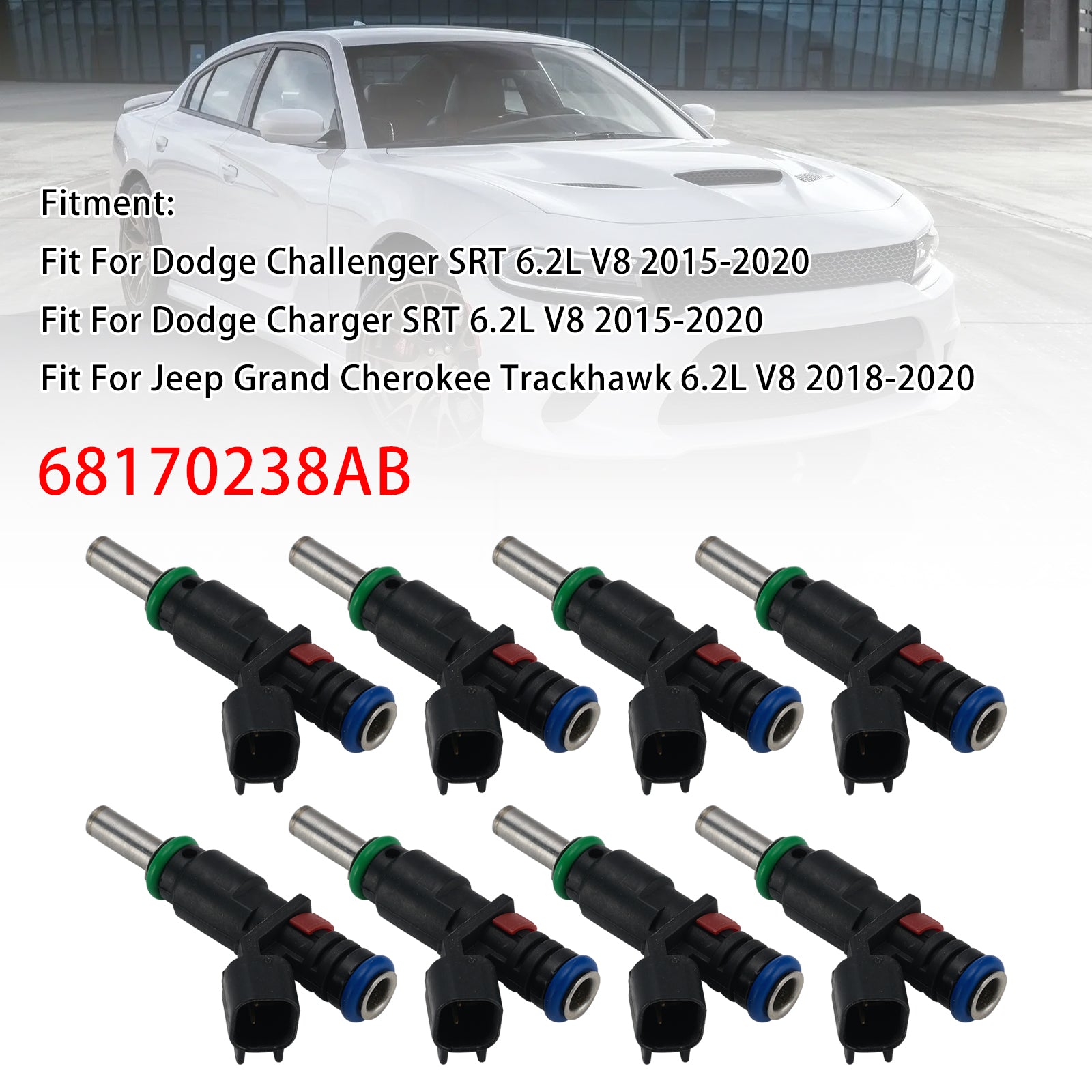 8X Injecteur Carburant Pour Dodge Challenger 15-20 Charger 2015-2020 68170238AB