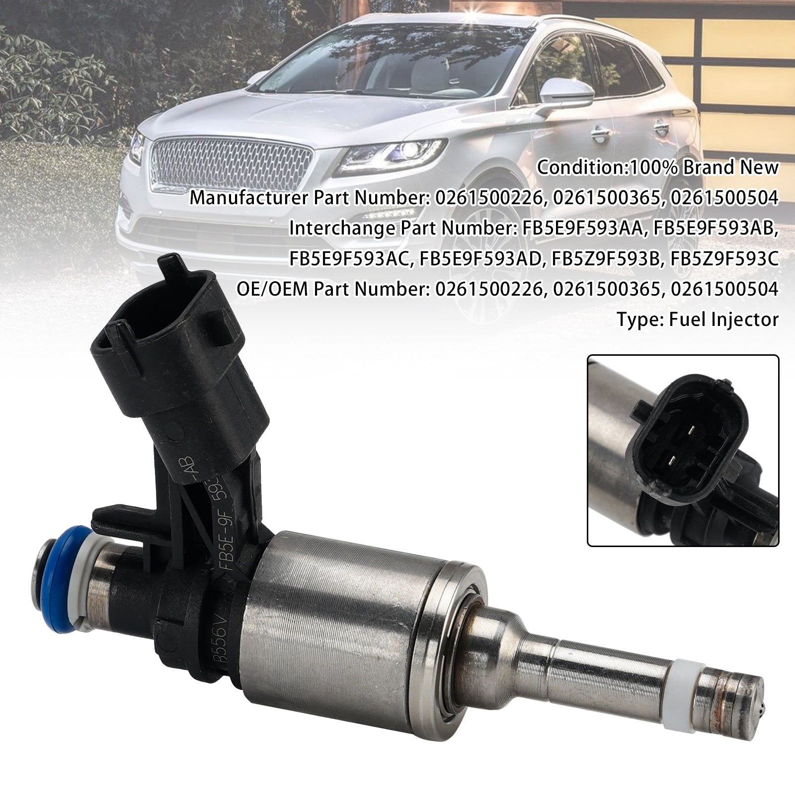 1X Injecteur Carburant Pour Pourd Edge 2015-2018 Escape 2017-2019 0261500365