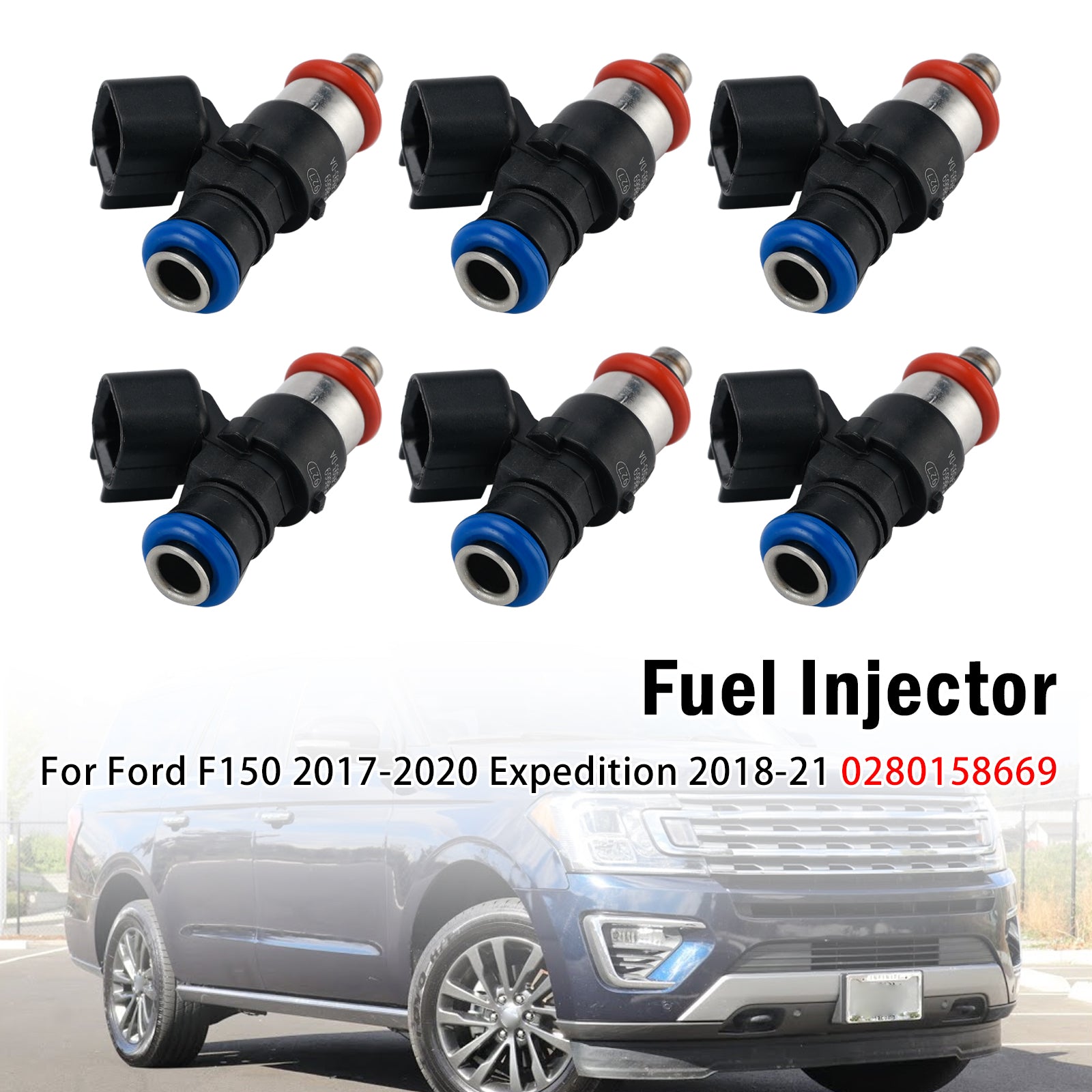6X Injecteur Carburant Pour Pourd F150 2017-2020 Expedition 2018-21 0280158669