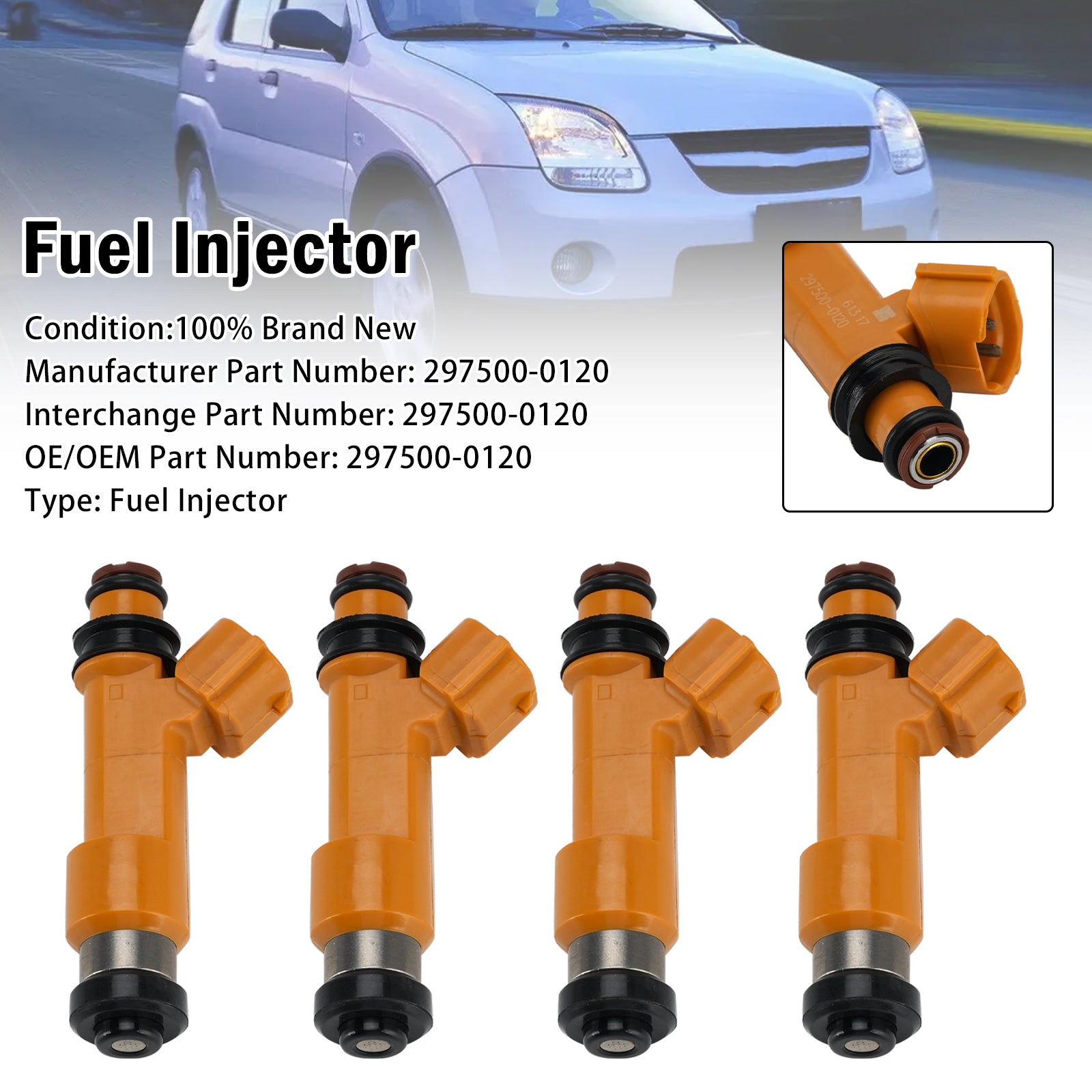 4X Injecteur Carburant Pour Suzuki Swift III EZ 1.3 92PS 2005-2018 297500-0120