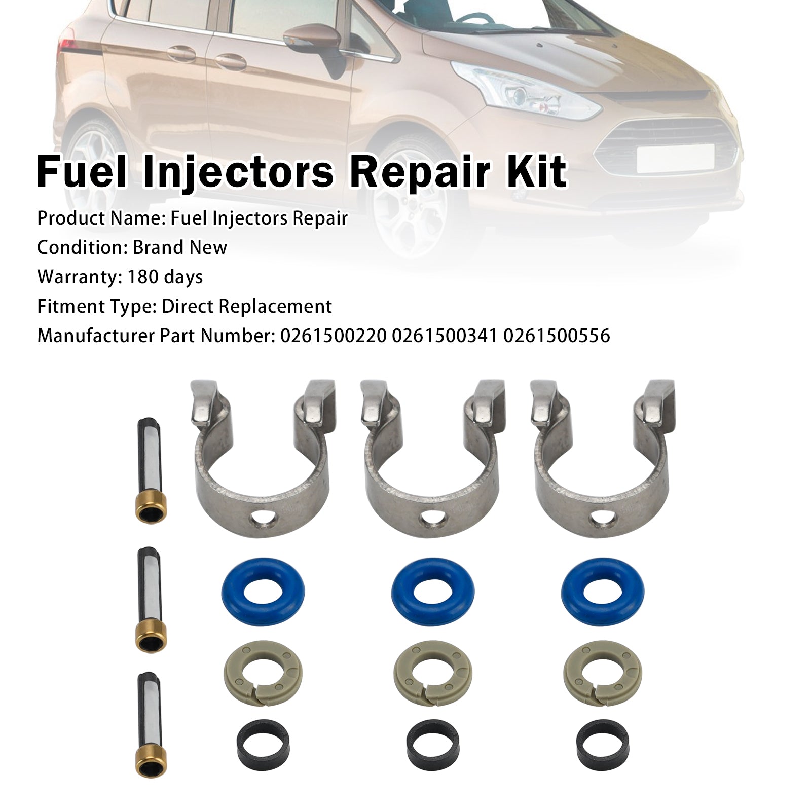 Injecteur Joint O-Ring 0261500556 Pour Ford B-Max 2012-2025 C-Max 2012-2019