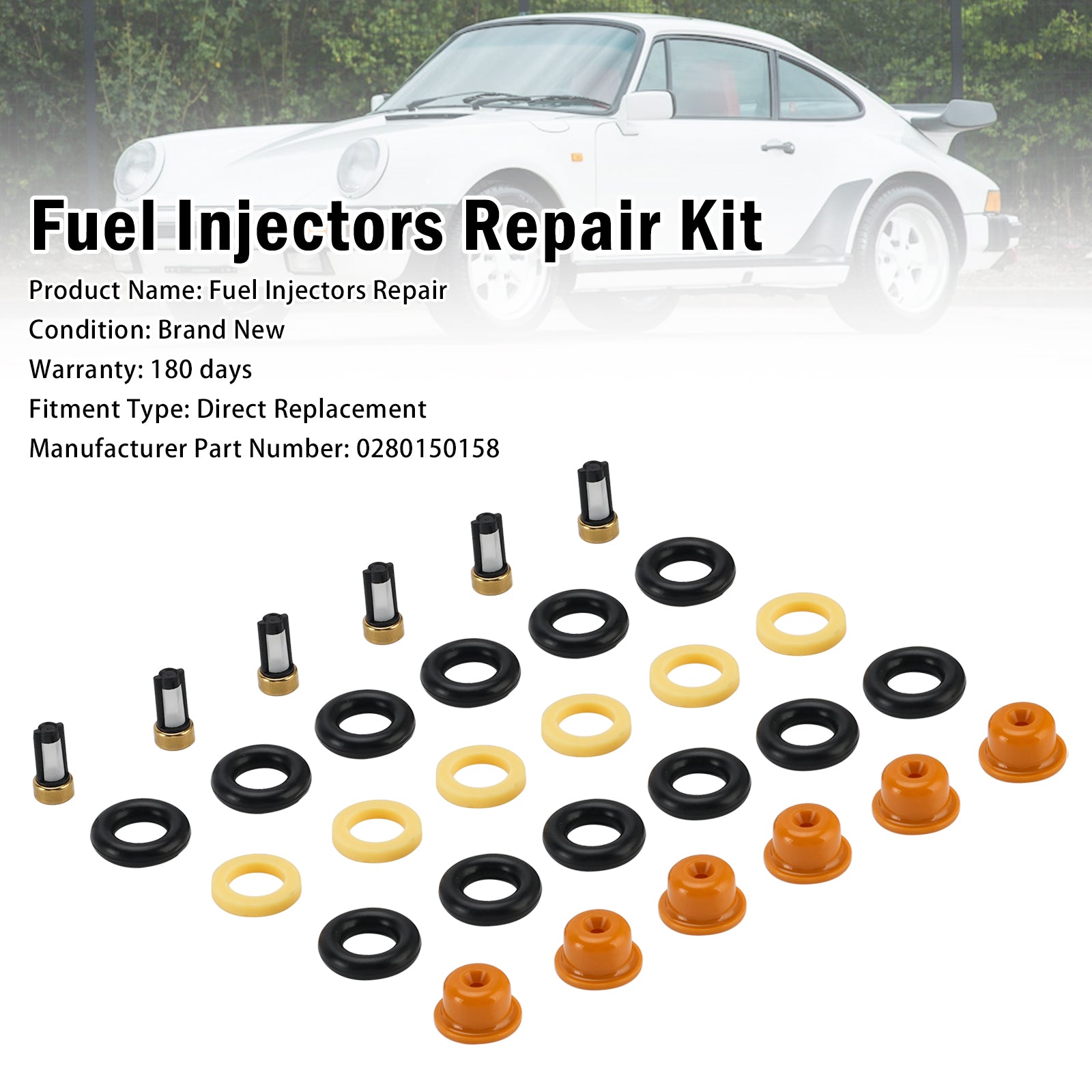 Injecteur Joint O-Ring 0280150158 For Porsche 911 3.2 Carrera 1983-1986