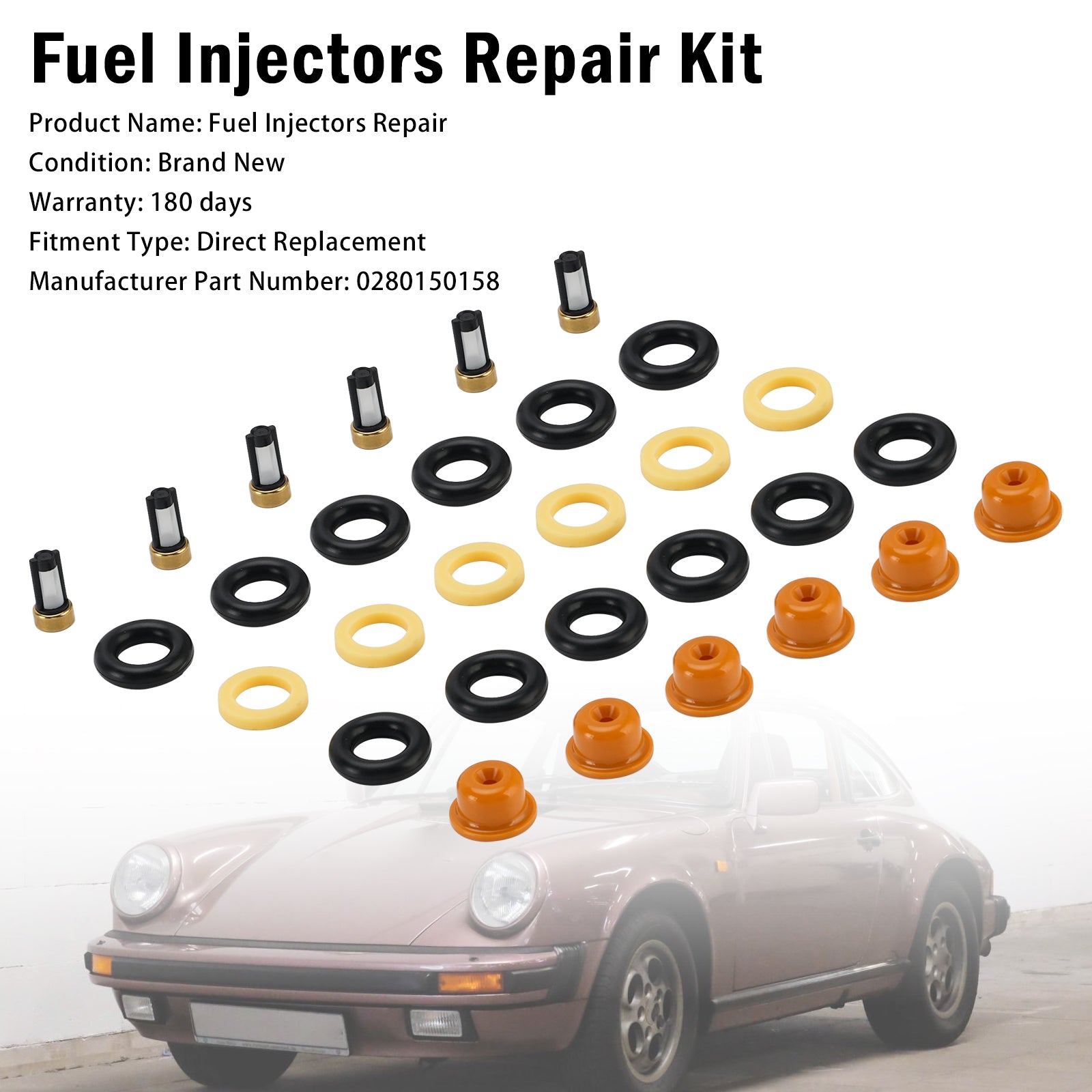 Injecteur Joint O-Ring 0280150158 For Porsche 911 3.2 Carrera 1983-1986