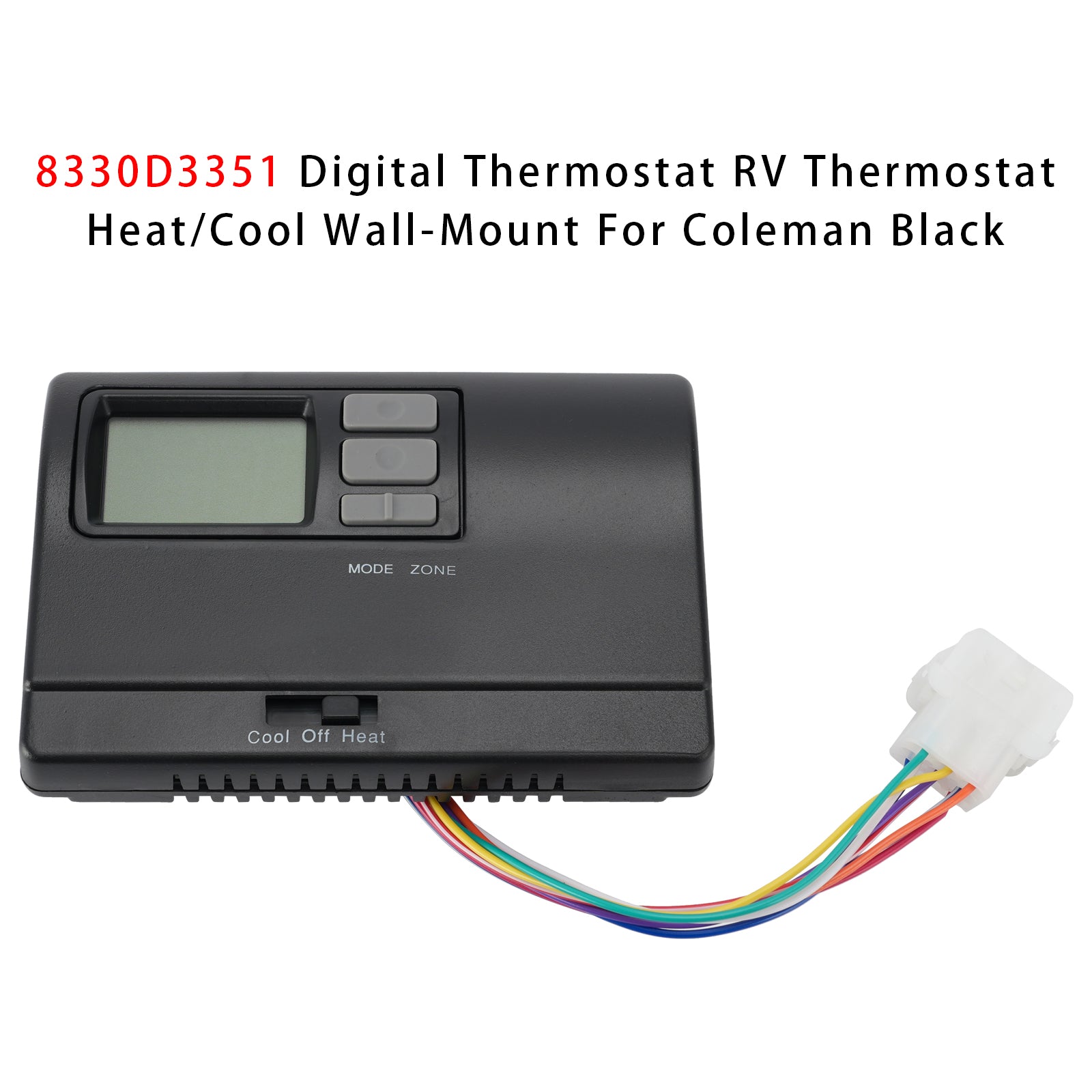 8330D3351 Thermostat Numérique Camping Chaud/Froid Mural Noir Pour Coleman