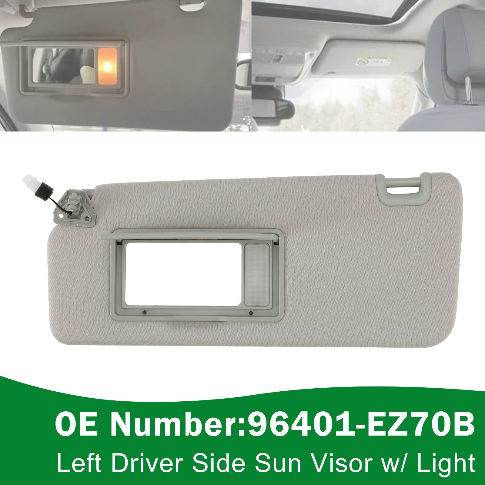 Pare-soleil conducteur avec éclairage 96401-EZ70B pour Nissan Titan 2004-2024