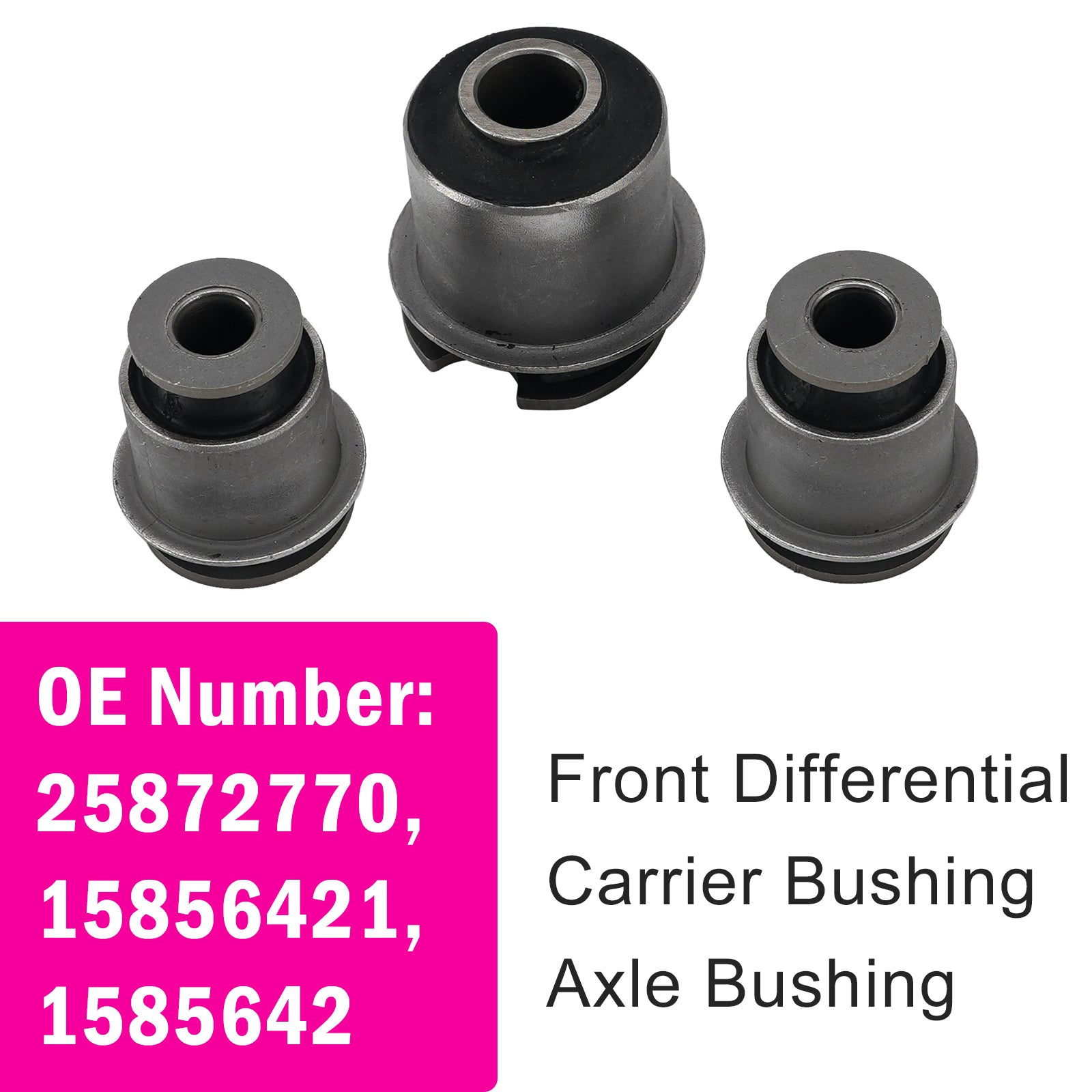 3Pcs Support coussinet diff avant pour Hummer H3 H3T 2006-2010