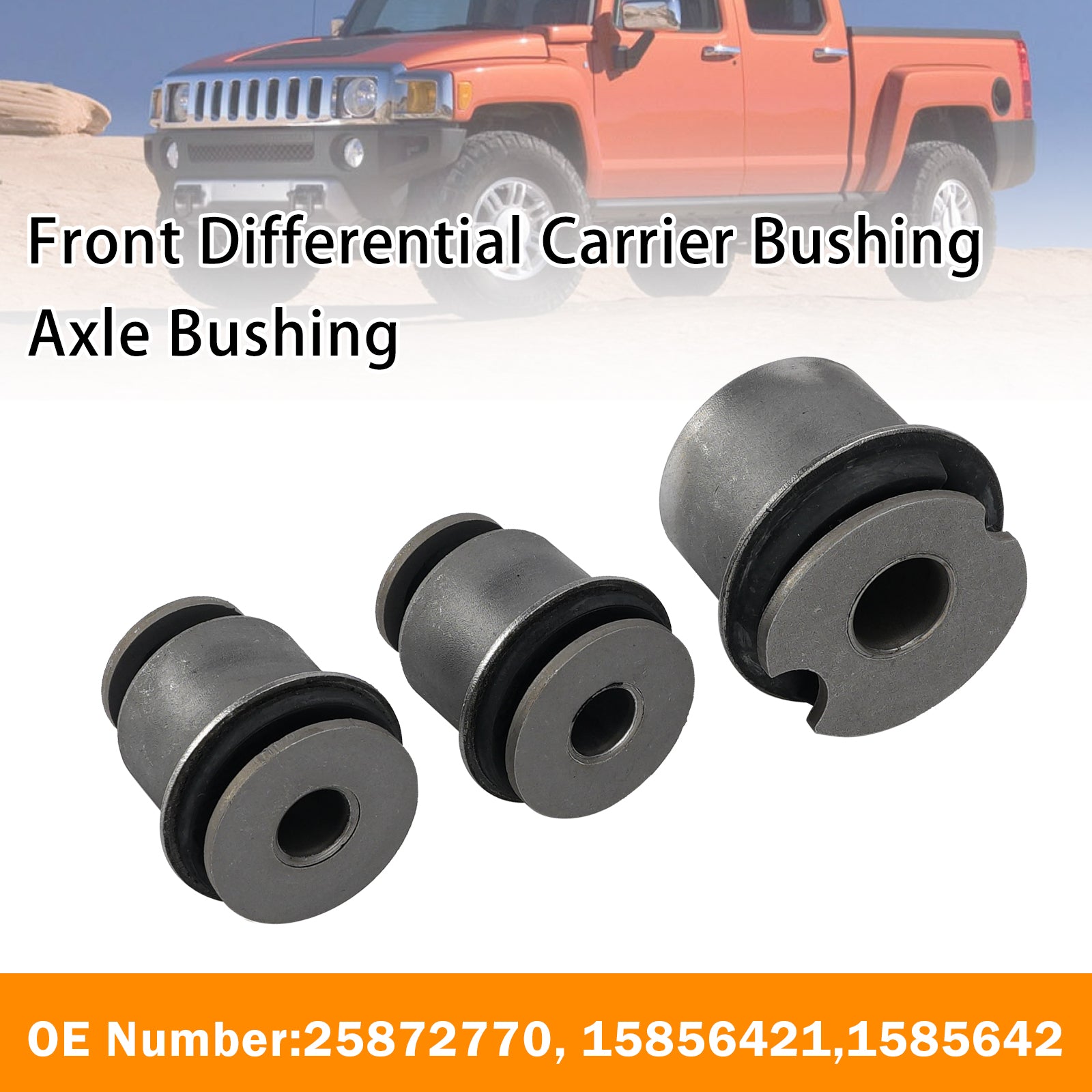 3Pcs Support coussinet diff avant pour Hummer H3 H3T 2006-2010