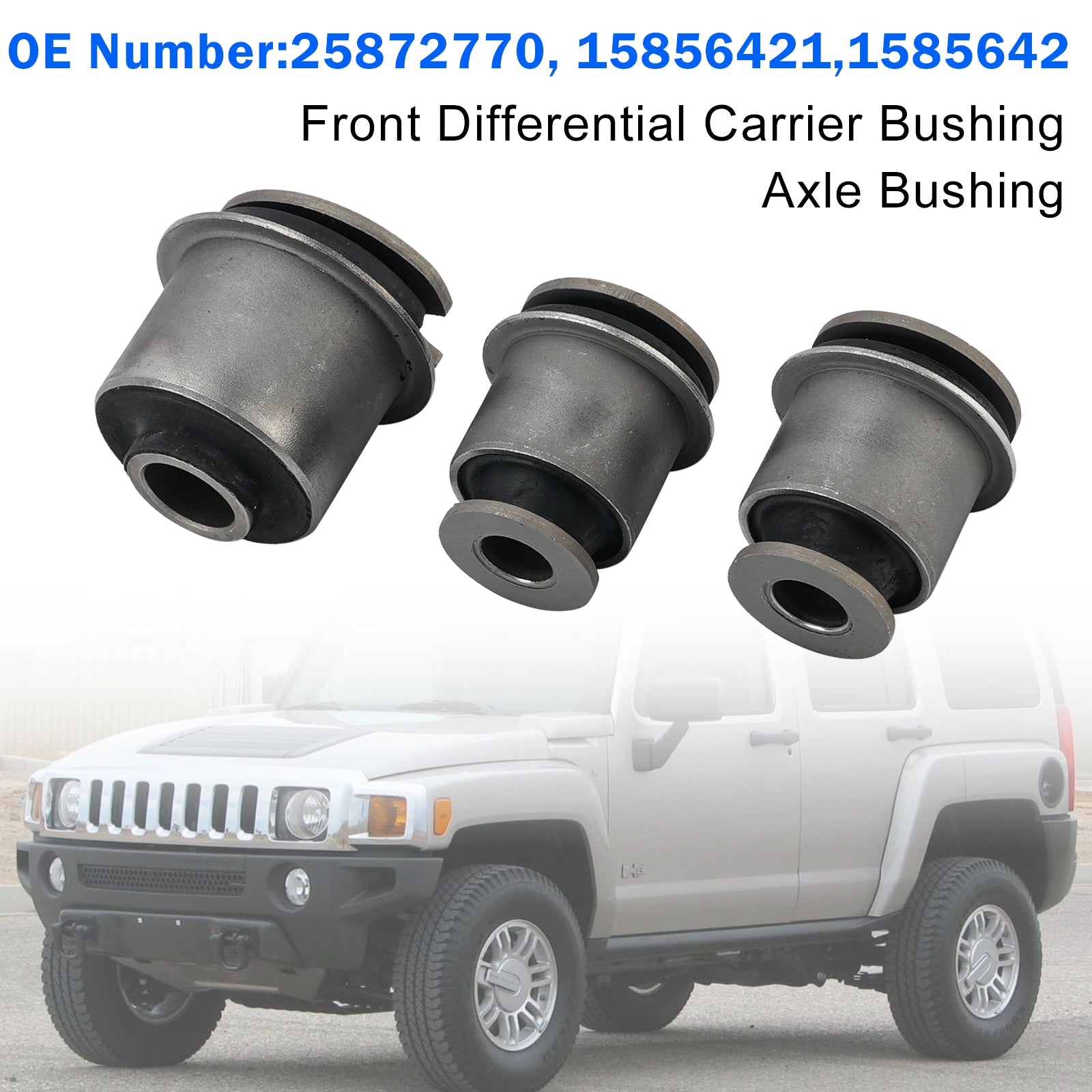 3Pcs Support coussinet diff avant pour Hummer H3 H3T 2006-2010