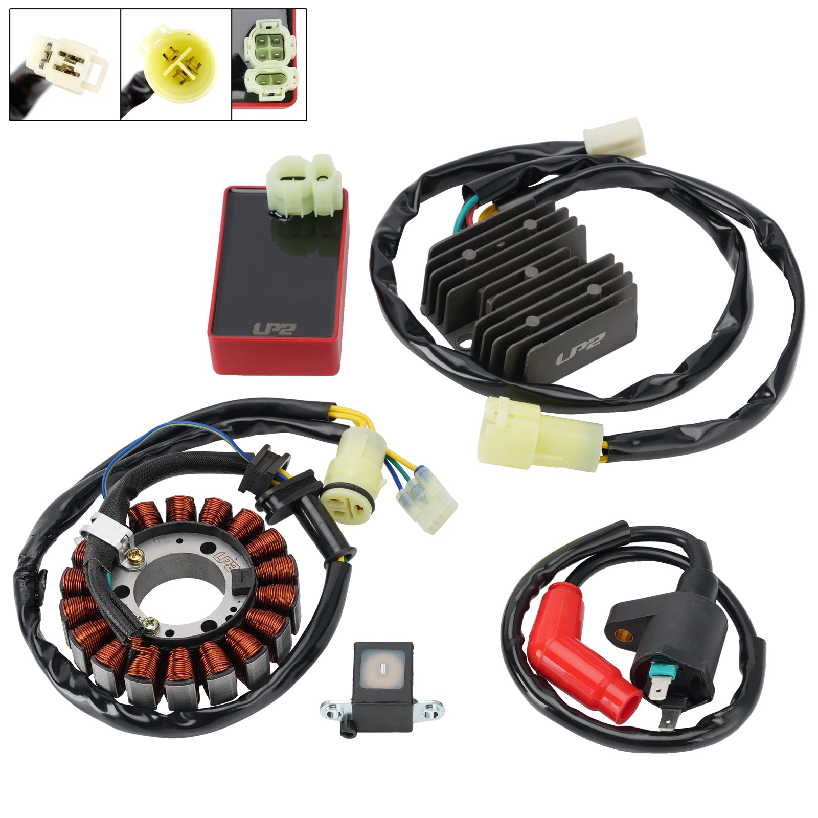 18 polos Stator Régulateur Boitier Allumage Bobine pour Honda TRX300FW 1988-93