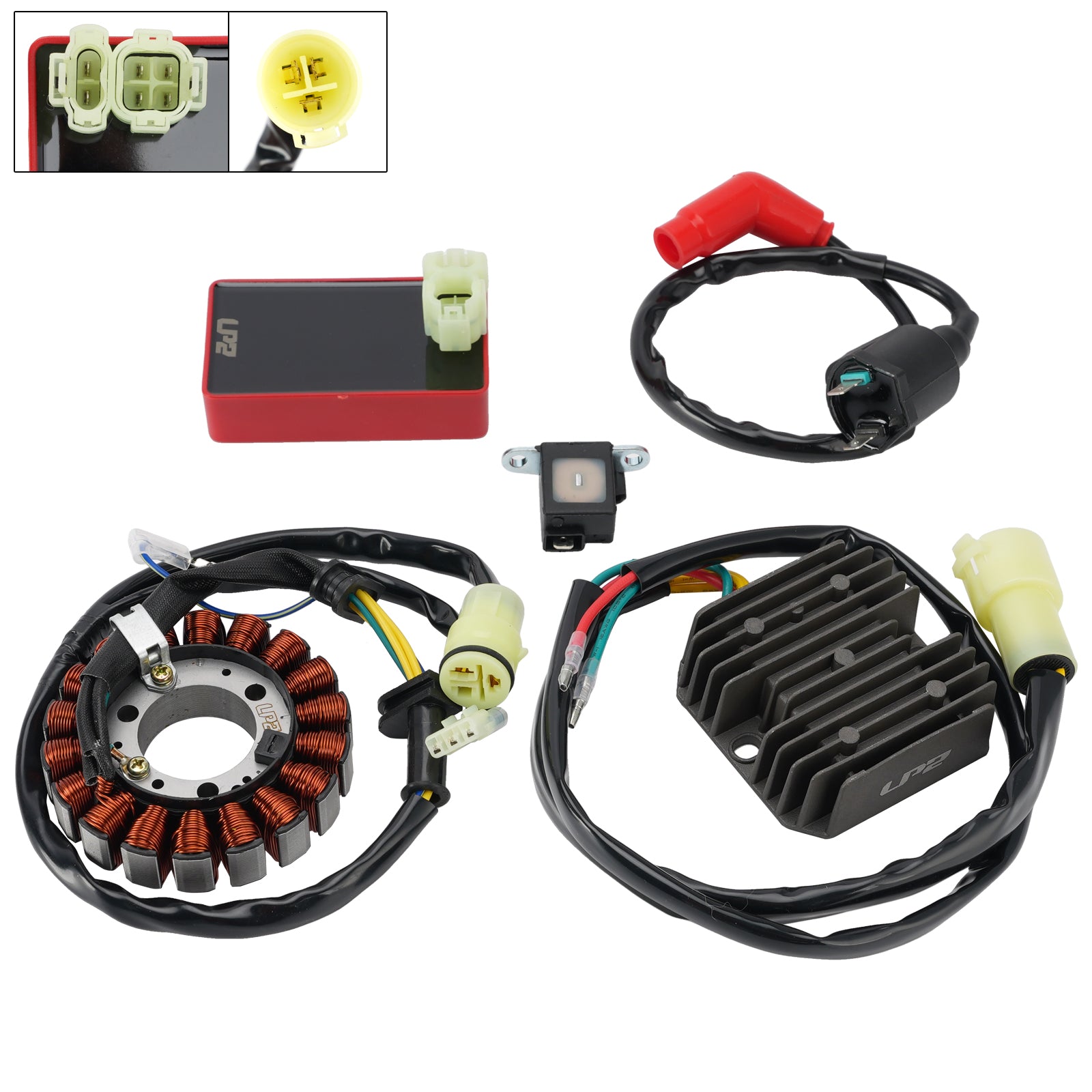 18 polos Stator Régulateur Boitier Allumage Bobine pour Honda TRX300FW 1994-97