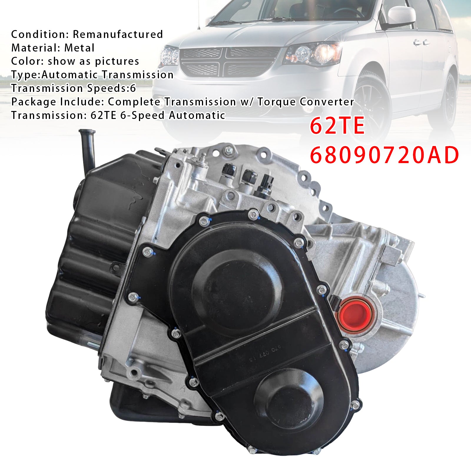 62TE FWD Boîte Automatique 68090720AD Pour Dodge Caravan 3.6L 2014-2022