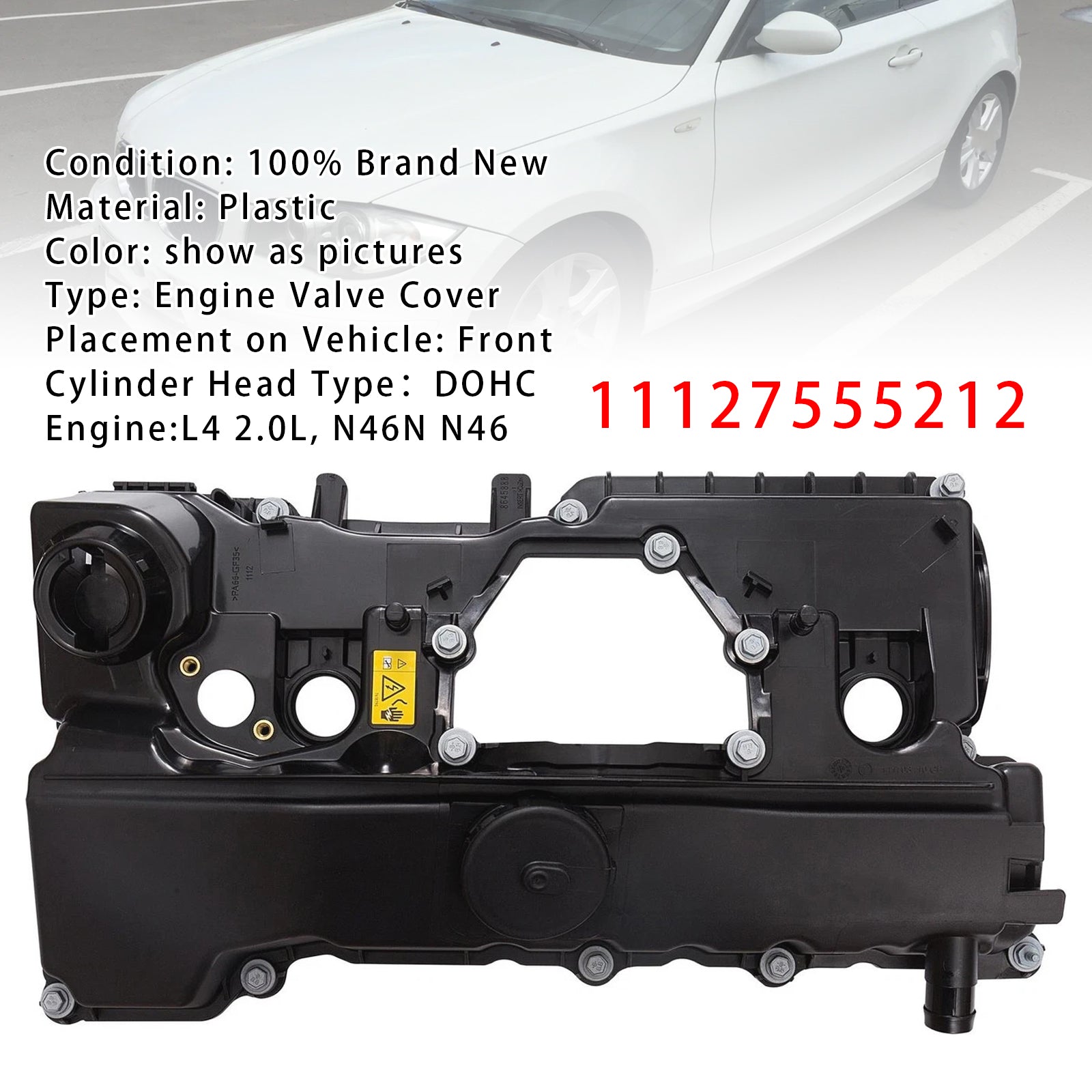 Cache Culbuteur Moteur Avec Joint 11127555212 Pour BMW N46 Et N46N Motor