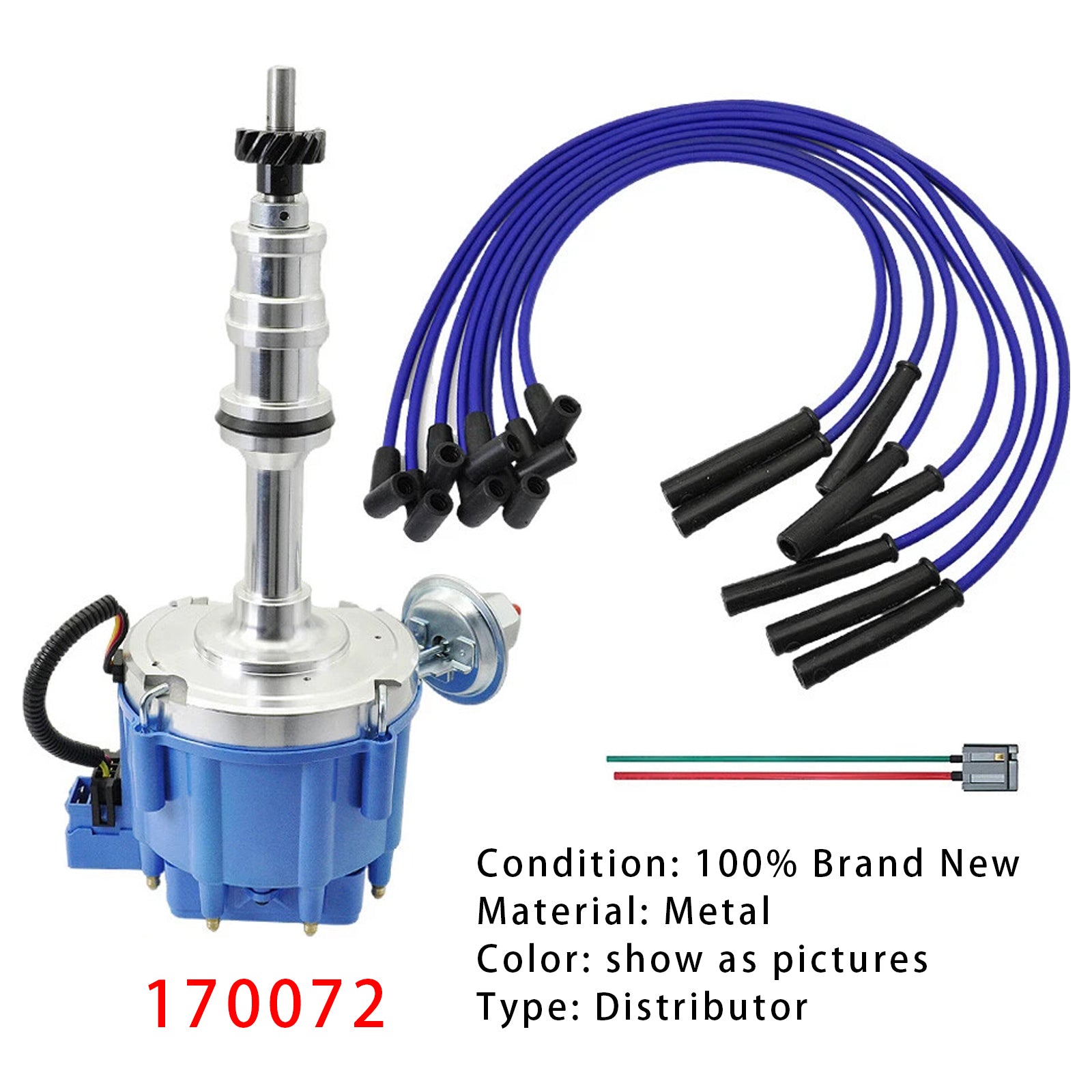 170072 Distributeur 332 352 360 406 427 428 & Fils De Bougie Pour Ford FE HEI