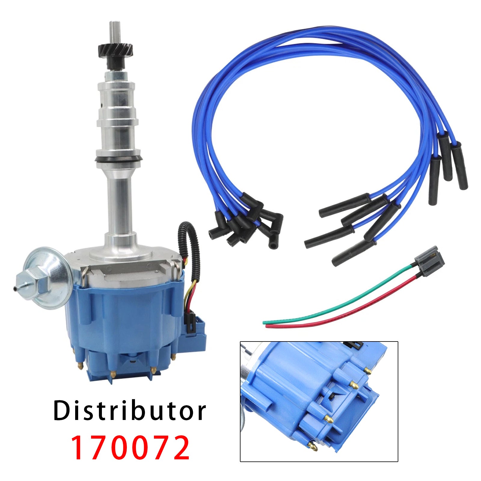 170072 Distributeur 332 352 360 406 427 428 & Fils De Bougie Pour Ford FE HEI