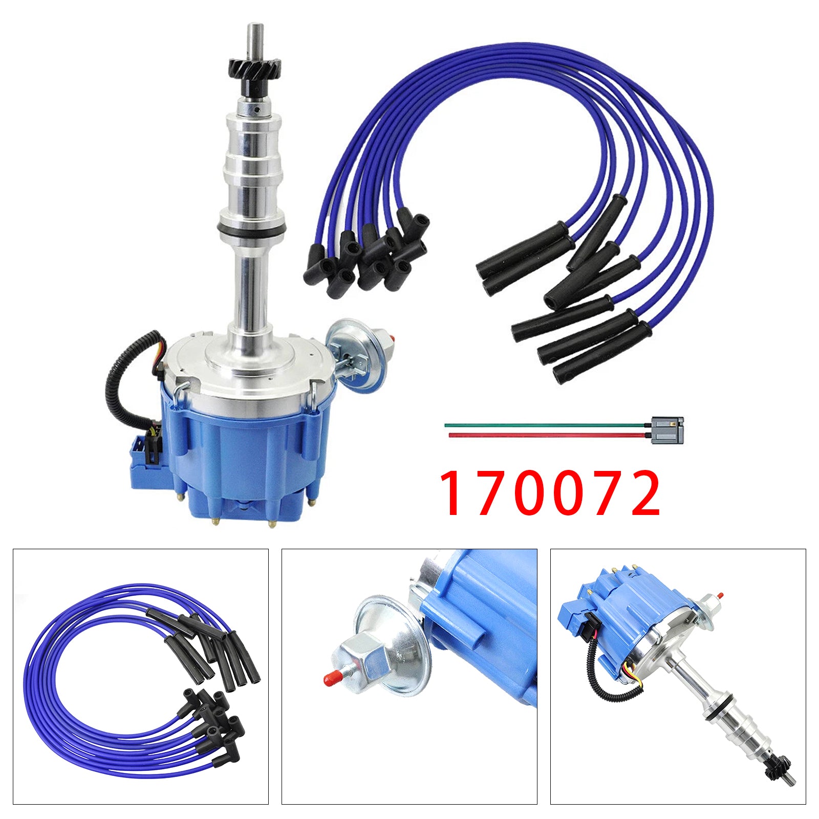 170072 Distributeur 332 352 360 406 427 428 & Fils De Bougie Pour Ford FE HEI