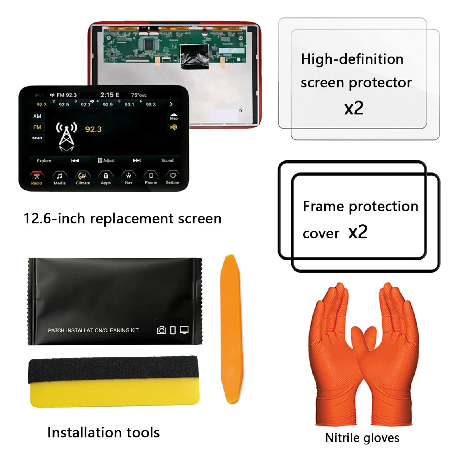 Écran De Siège Arrière 85100044 12.6" LCD & Protection Pour 21-24 Suburban Yukon