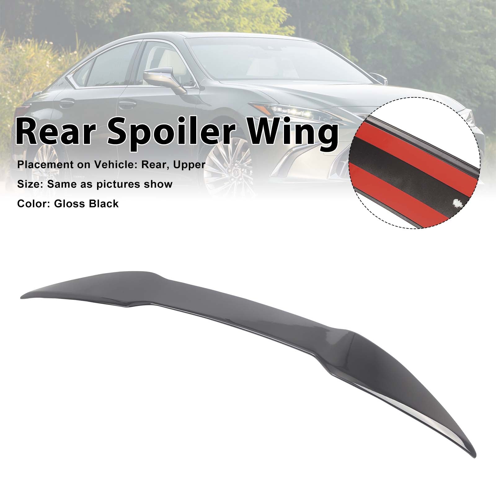 TRD Style Rear Spoiler Wing Pour Lexus ES250 300H 350 2019-2025 Gloss Black