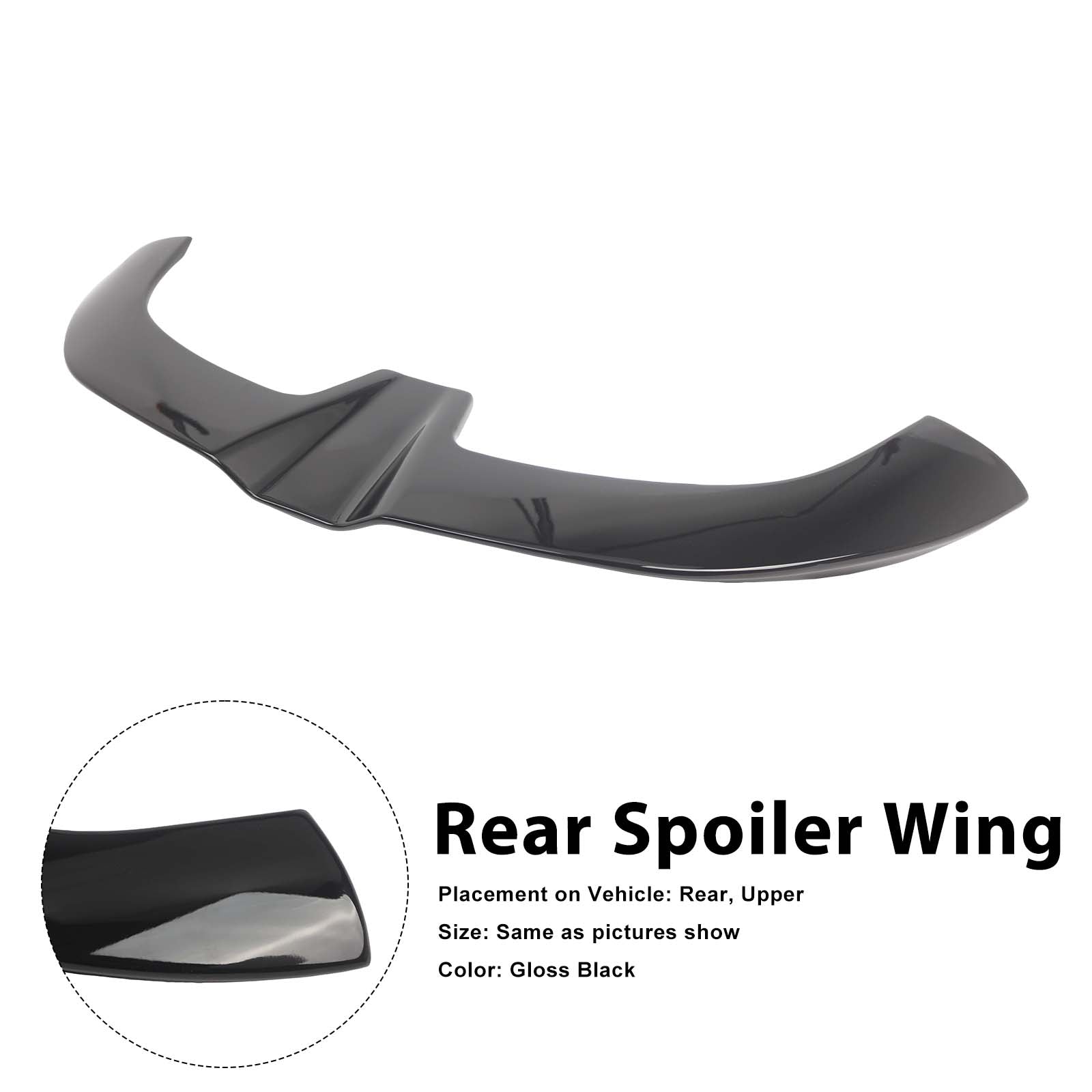 JCW Style Gloss Black Rear Roof Spoiler Wing Pour Mini Cooper F55 F56 2013-2018