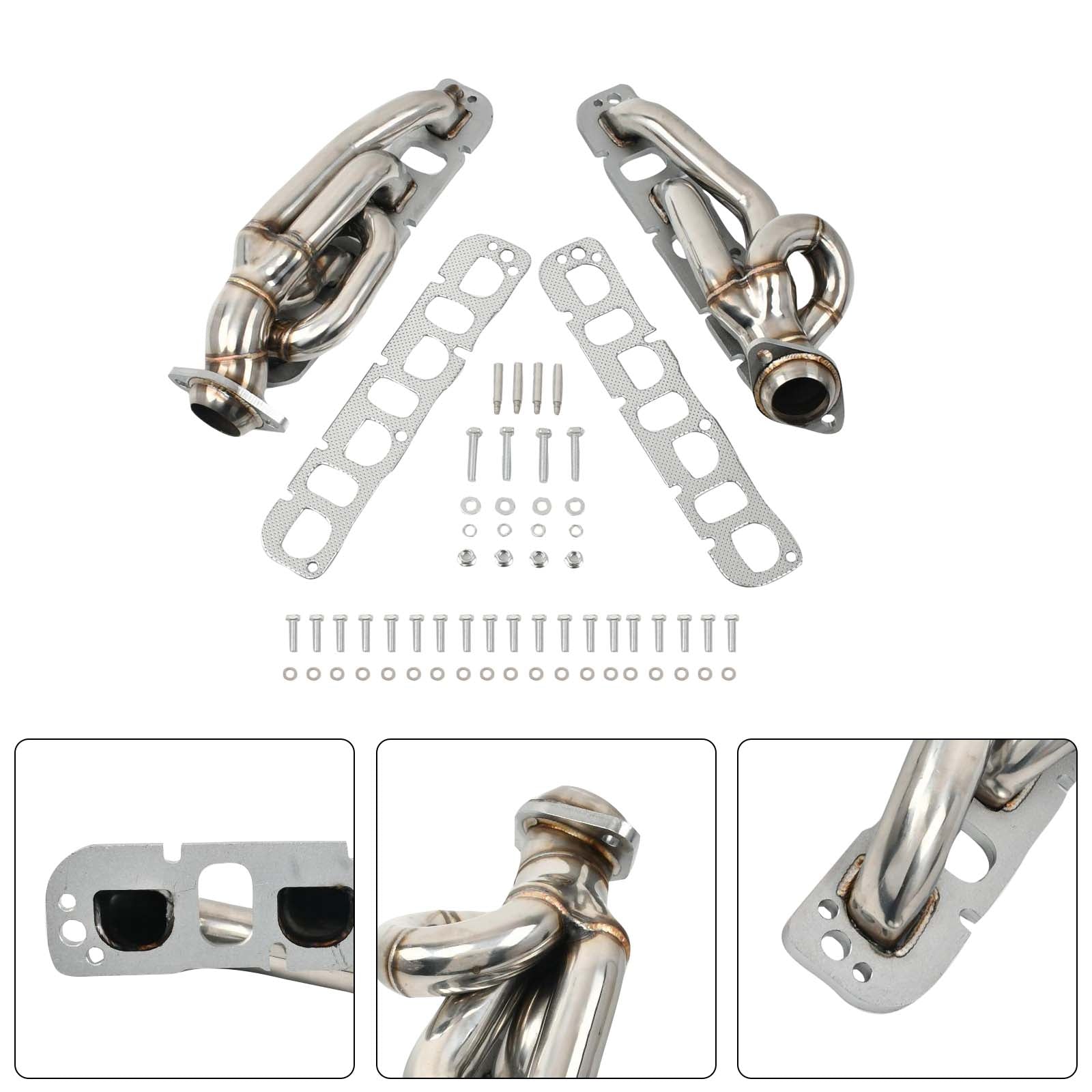 Steel Exhaust Manifold Header Pour Dodge Ram 1500 2009-2018 5.7L 1-5/8"