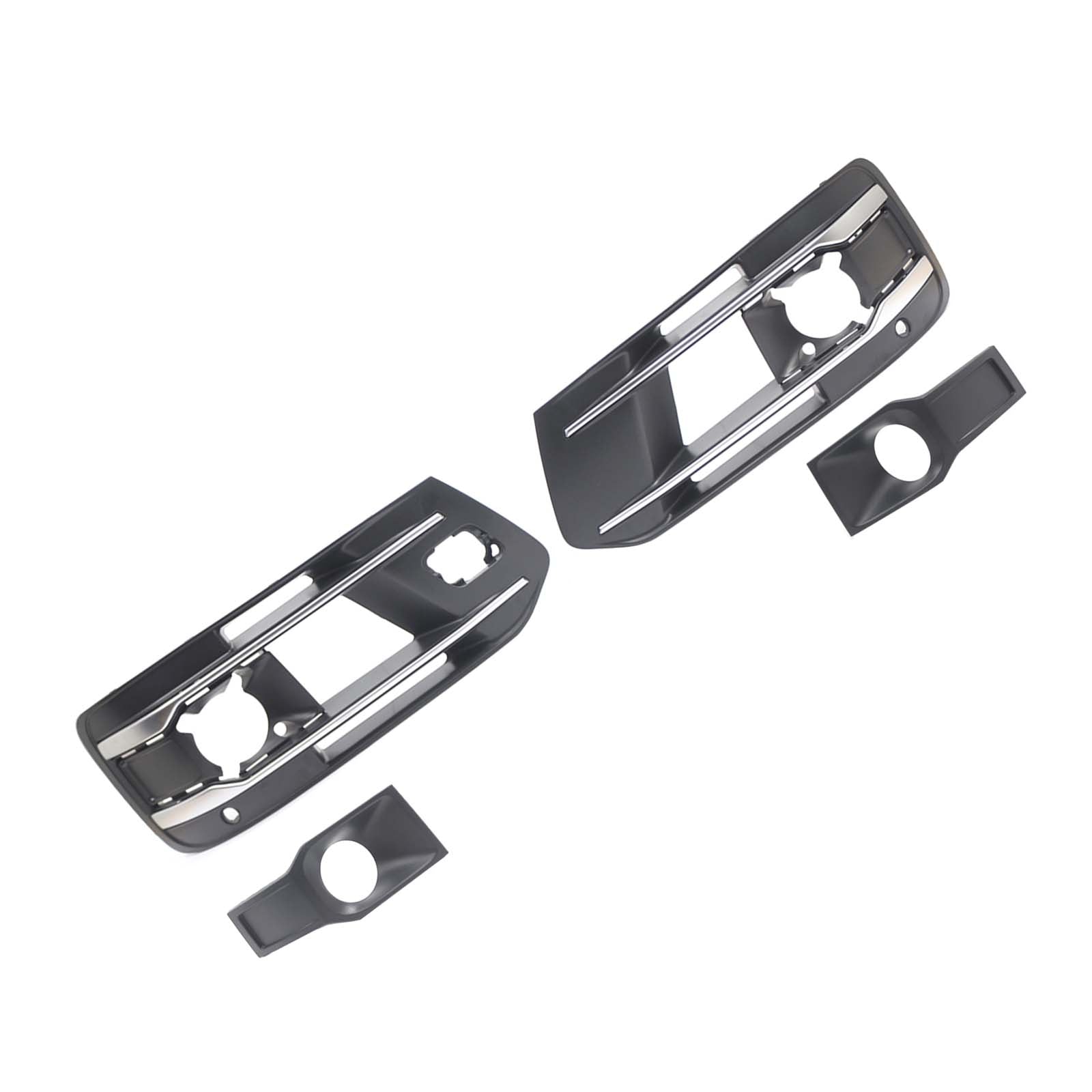 4PCS Front Bumper Fog Light Grille Cover 4M0807682AA4W3 Pour Audi Q7 2016-2019
