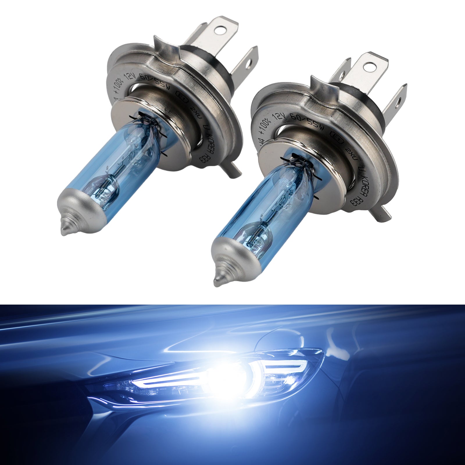 Ampoule Phare Halogène Améliorée Voiture H4 12V 60/55W Pour HELLA 178 560-663