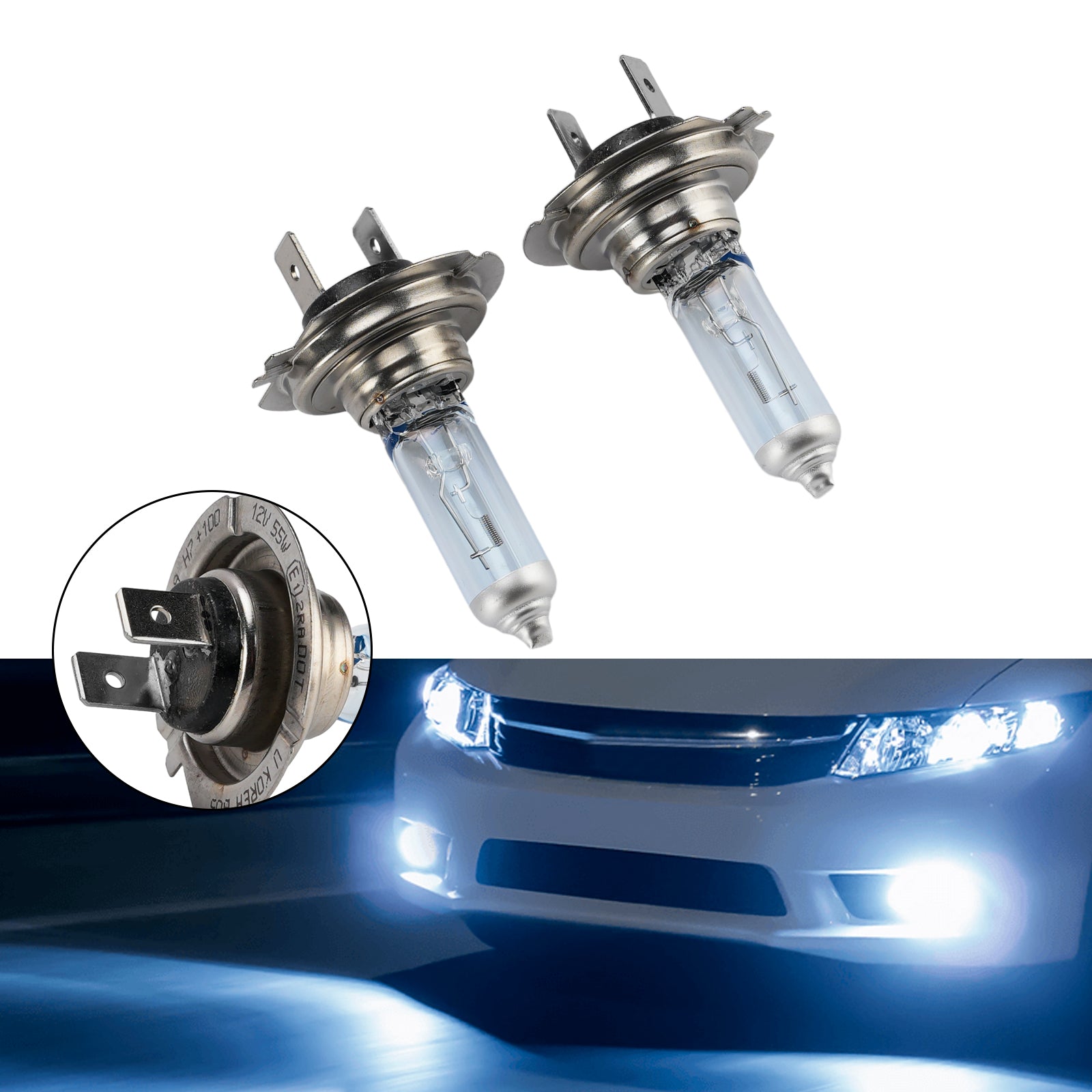 Ampoule Phare Halogène Améliorée Voiture H7 12V 55W Pour HELLA 8GH 178 560-653