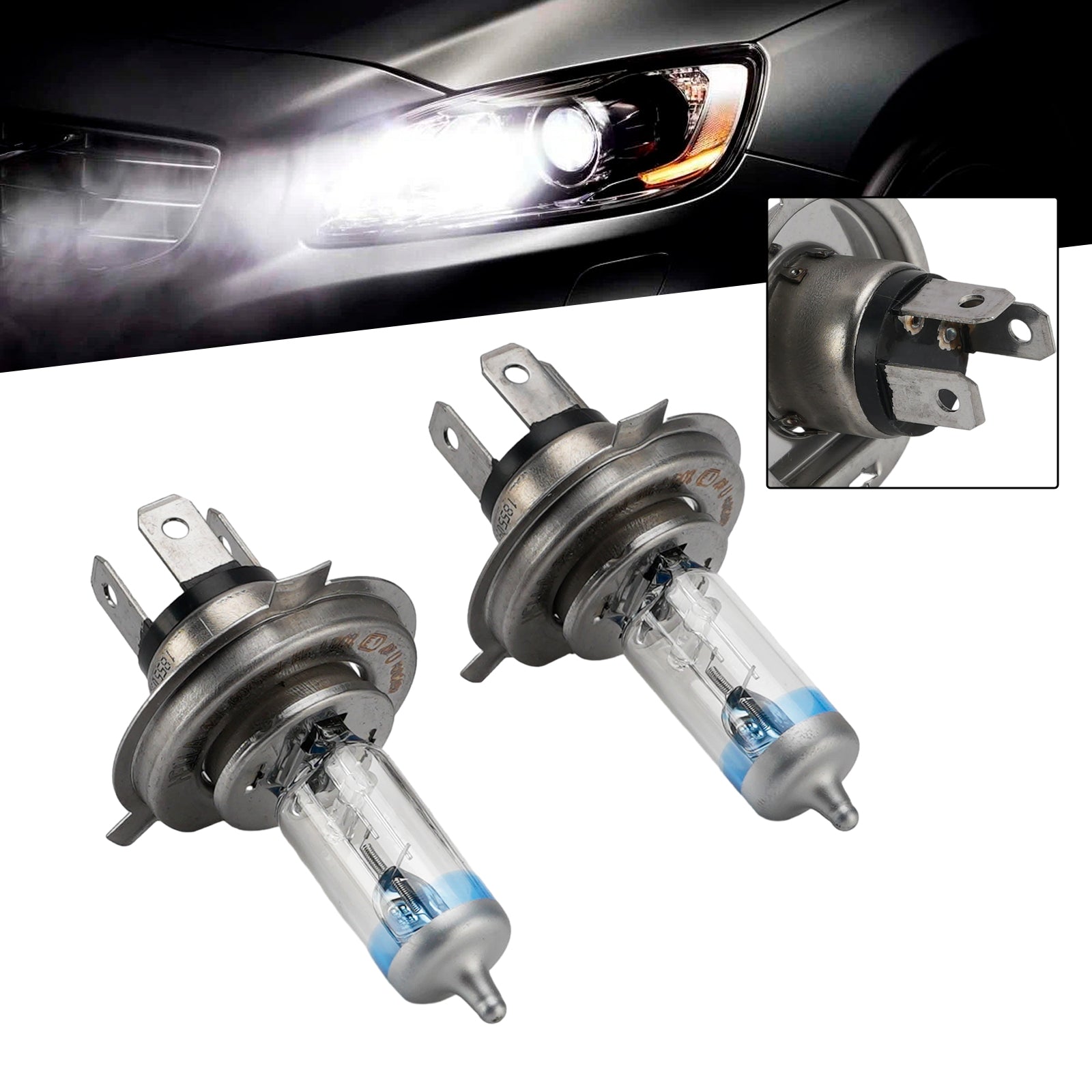 Ampoule Phare Halogène Améliorée Voiture H4 12V 60/55W Pour HELLA 178 560-482