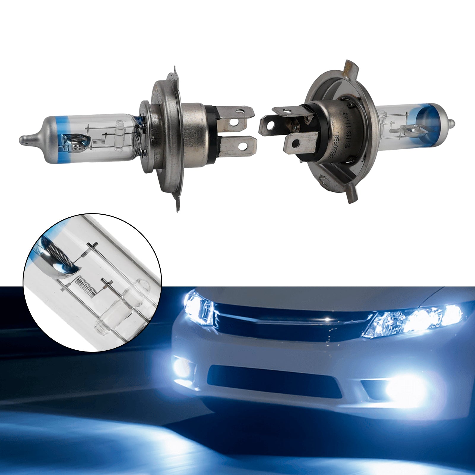 Ampoule Phare Halogène Améliorée Voiture H4 12V 60/55W Pour HELLA 178 560-482