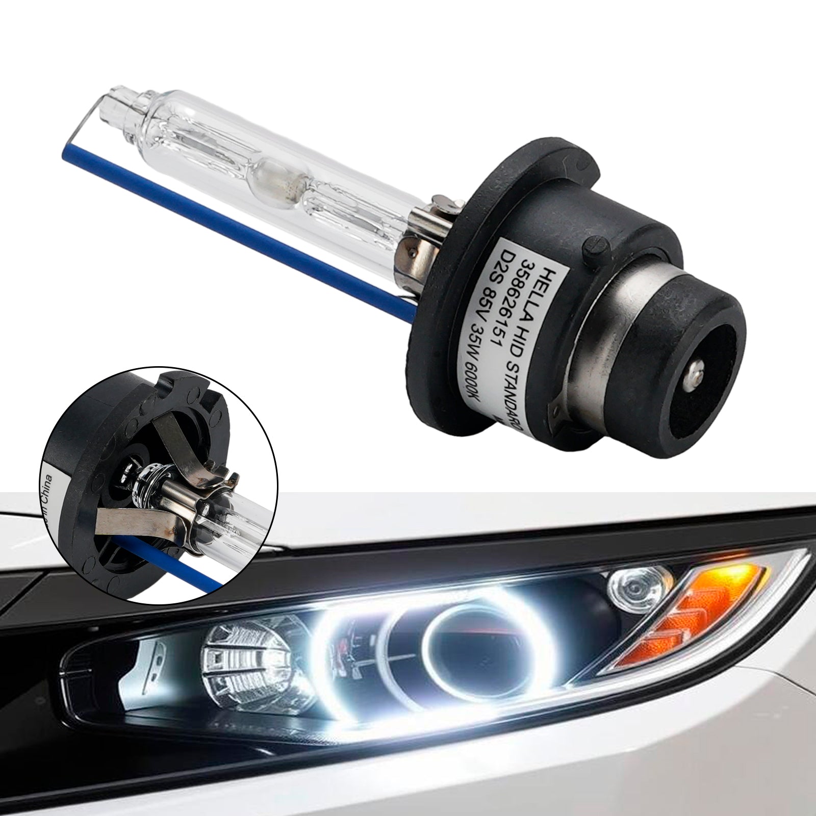 Ampoule Phare Xénon HID Voiture D2S 85V 35W 6000K Pour HELLA 8GS 358626151