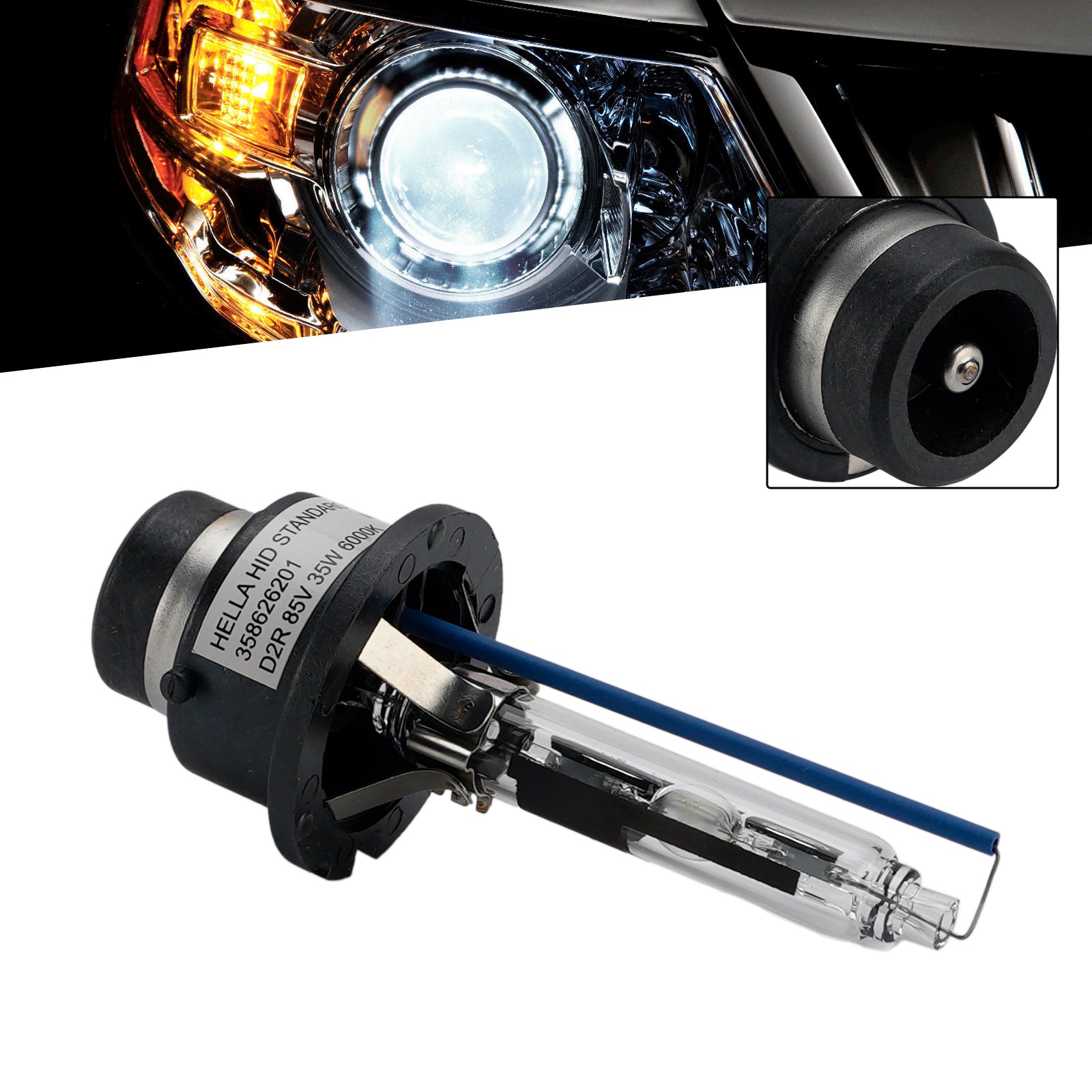 Ampoule Phare Xénon HID Voiture D2R 85V 35W 6000K Pour HELLA 8GS 358626201