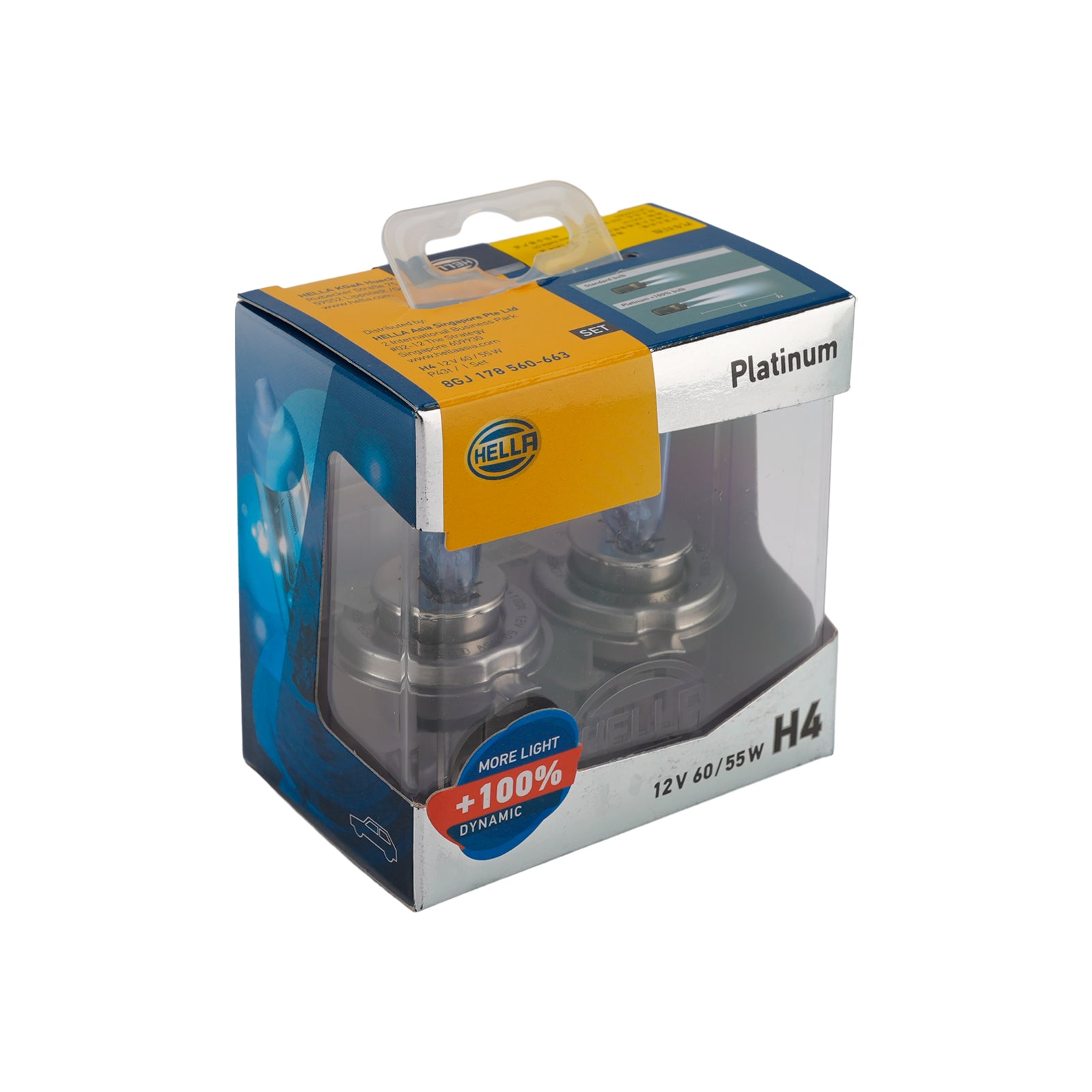 Ampoule Phare Halogène Améliorée Voiture H3 12V 55W Pour HELLA 8GH 178 560-683