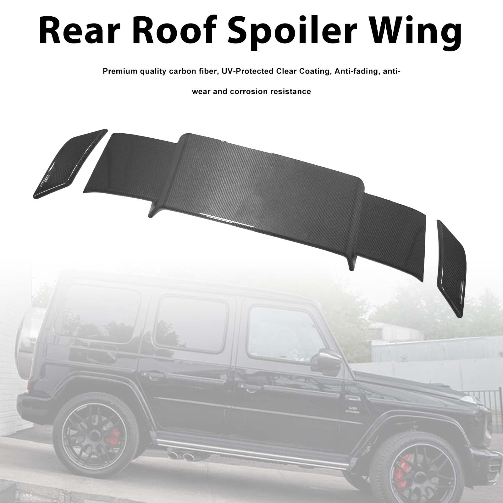 Carbon Fiber Rear Roof Spoiler Wing Pour Benz W463A W464 2019-2023 Brabus Style