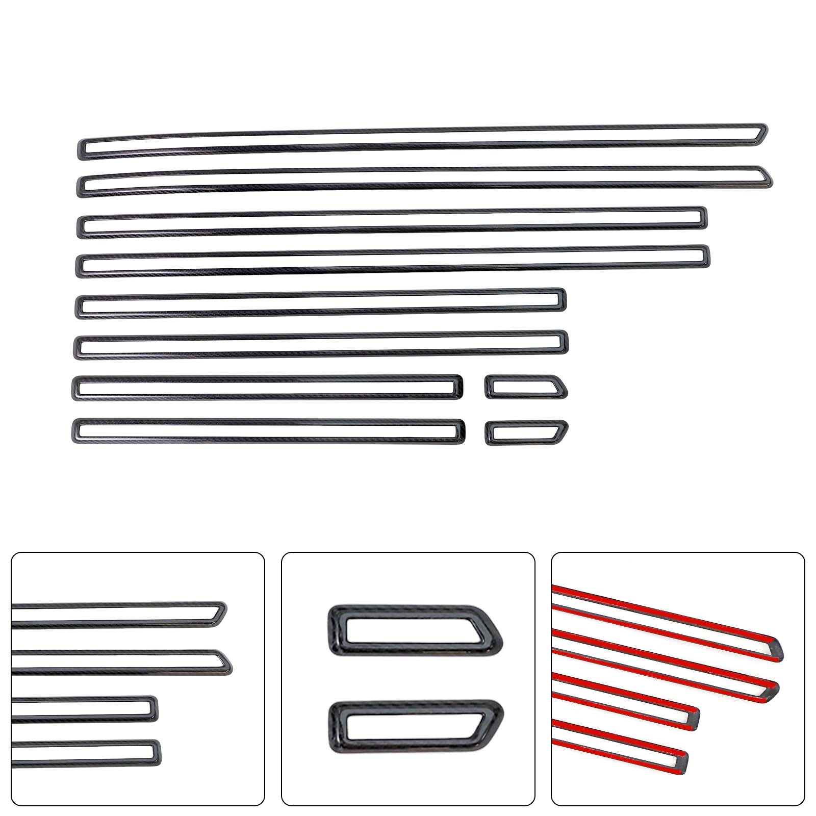 Carbon Fiber Door Body Side Molding Trim Pour Benz G Class W464 W465 2019-2026